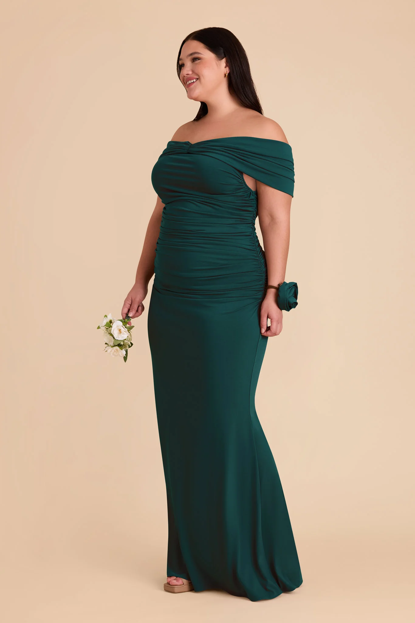 Denise Luxe Stretch Knit Dress - Emerald - Image 19