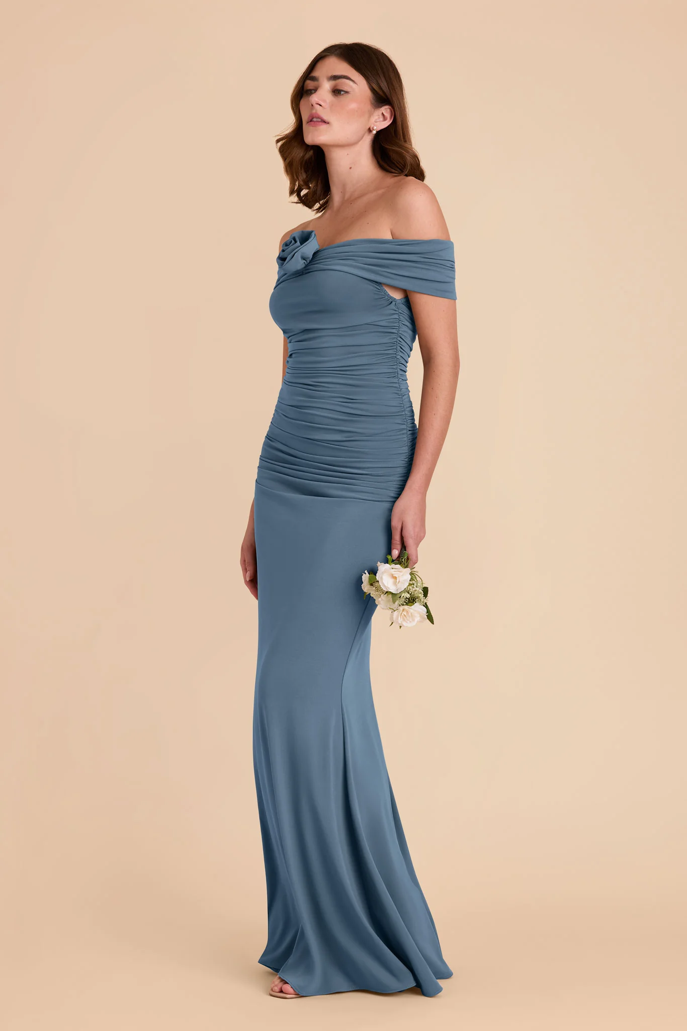 Denise Luxe Stretch Knit Dress - French Blue - Image 10