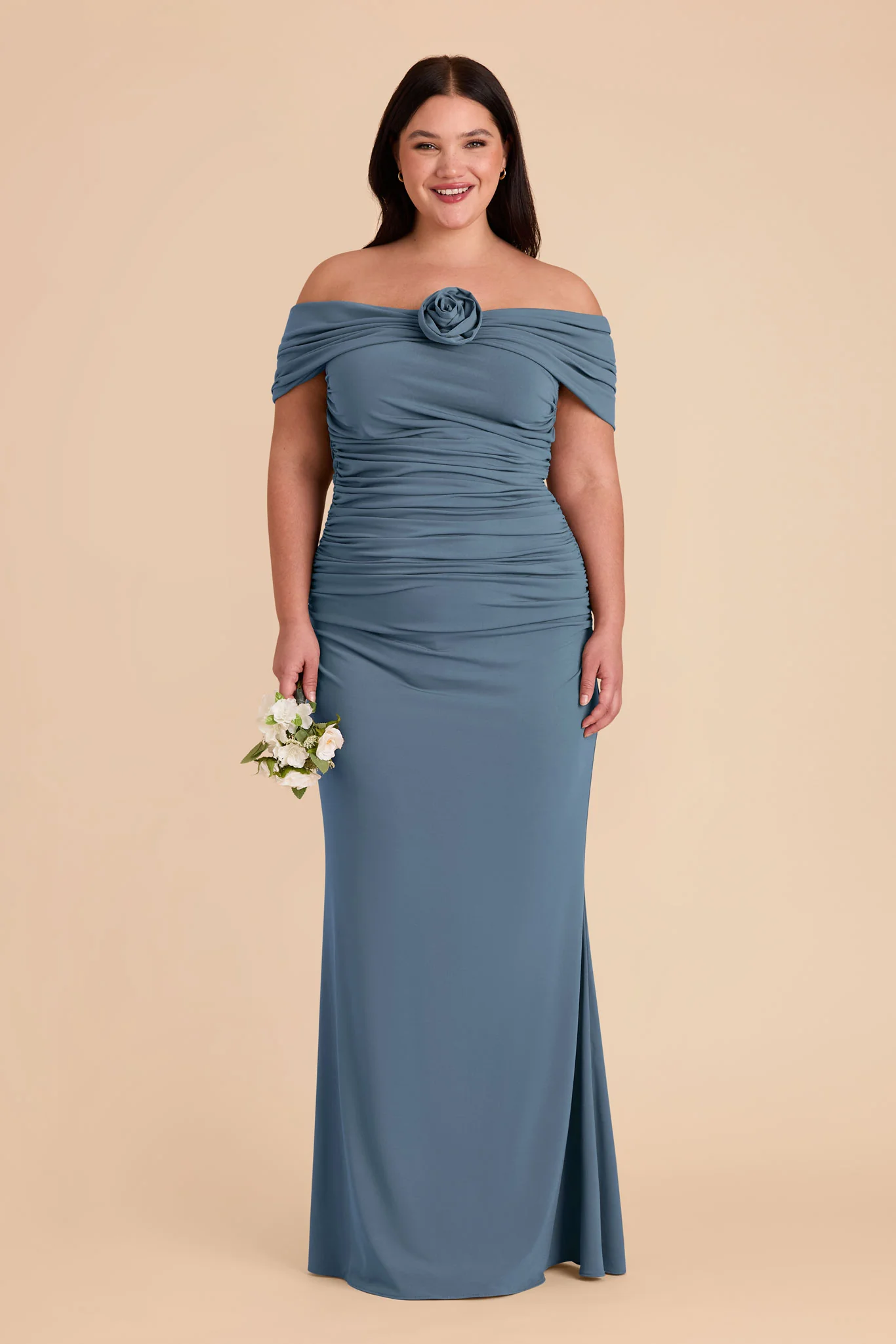 Denise Luxe Stretch Knit Dress - French Blue - Image 17