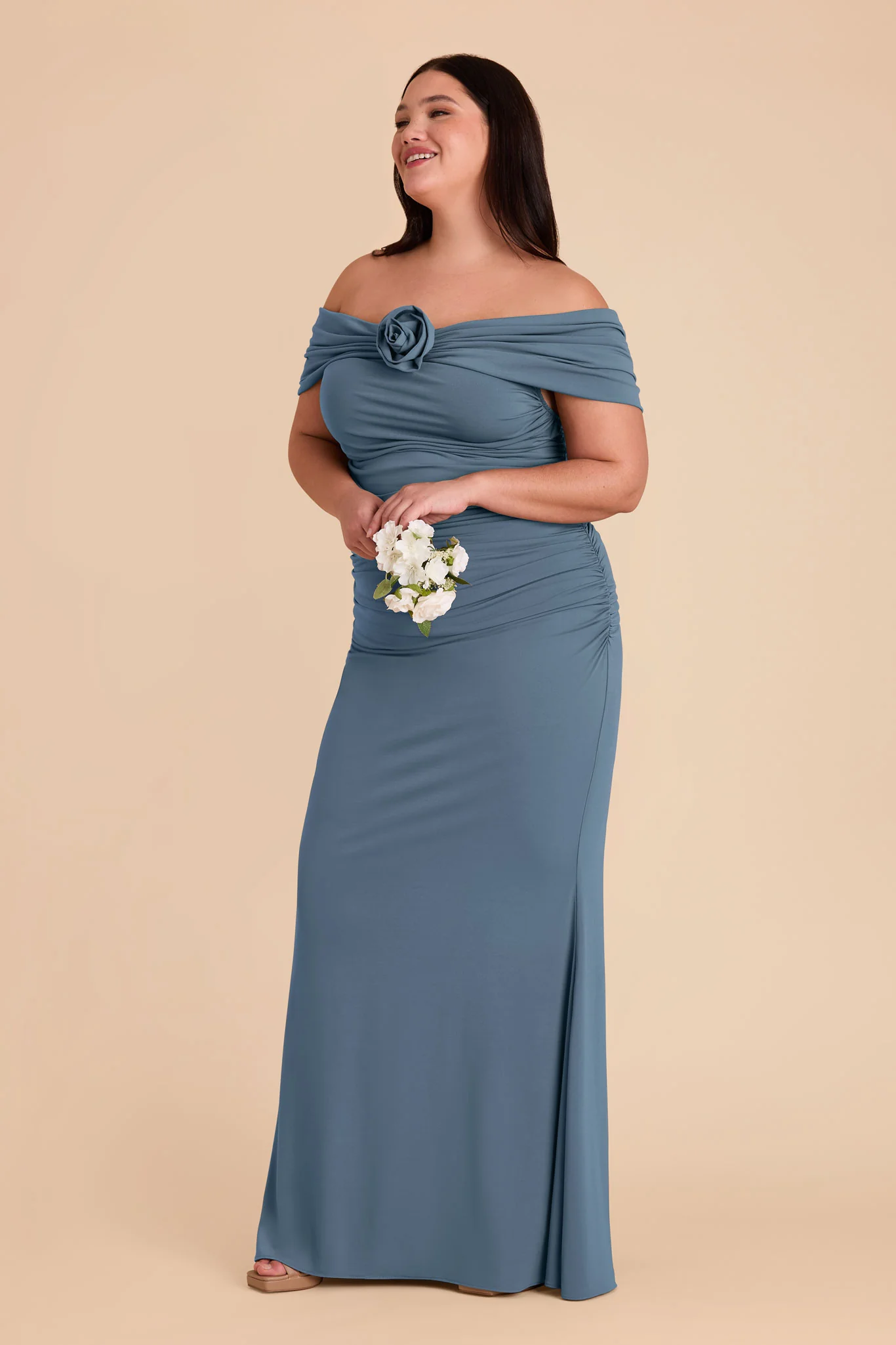 Denise Luxe Stretch Knit Dress - French Blue - Image 19