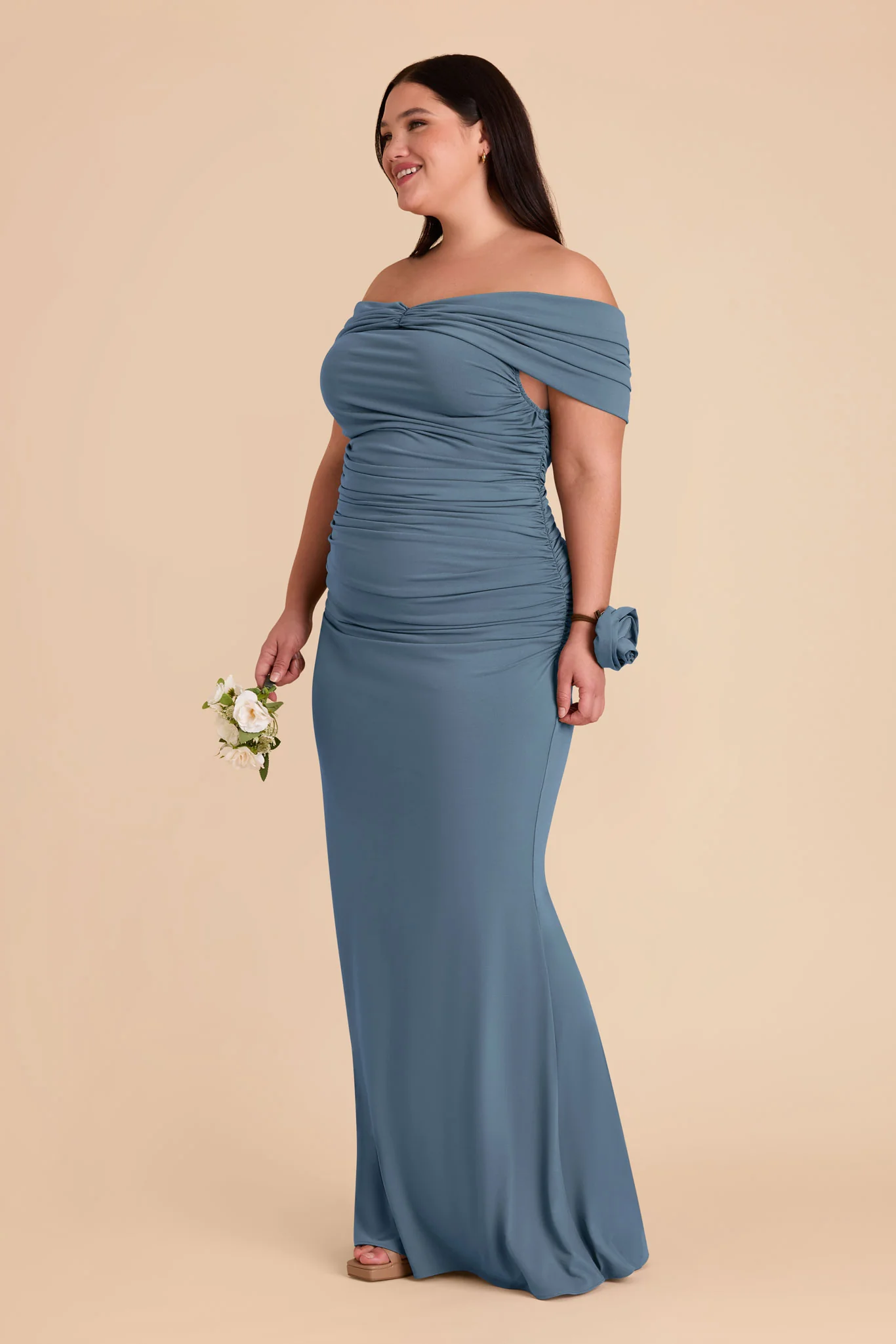 Denise Luxe Stretch Knit Dress - French Blue - Image 20