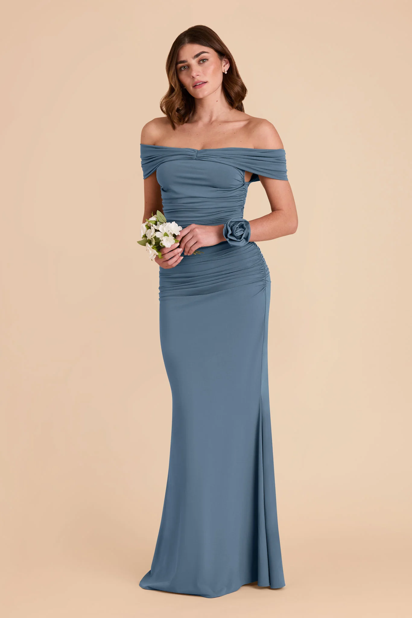 Denise Luxe Stretch Knit Dress - French Blue - Image 5