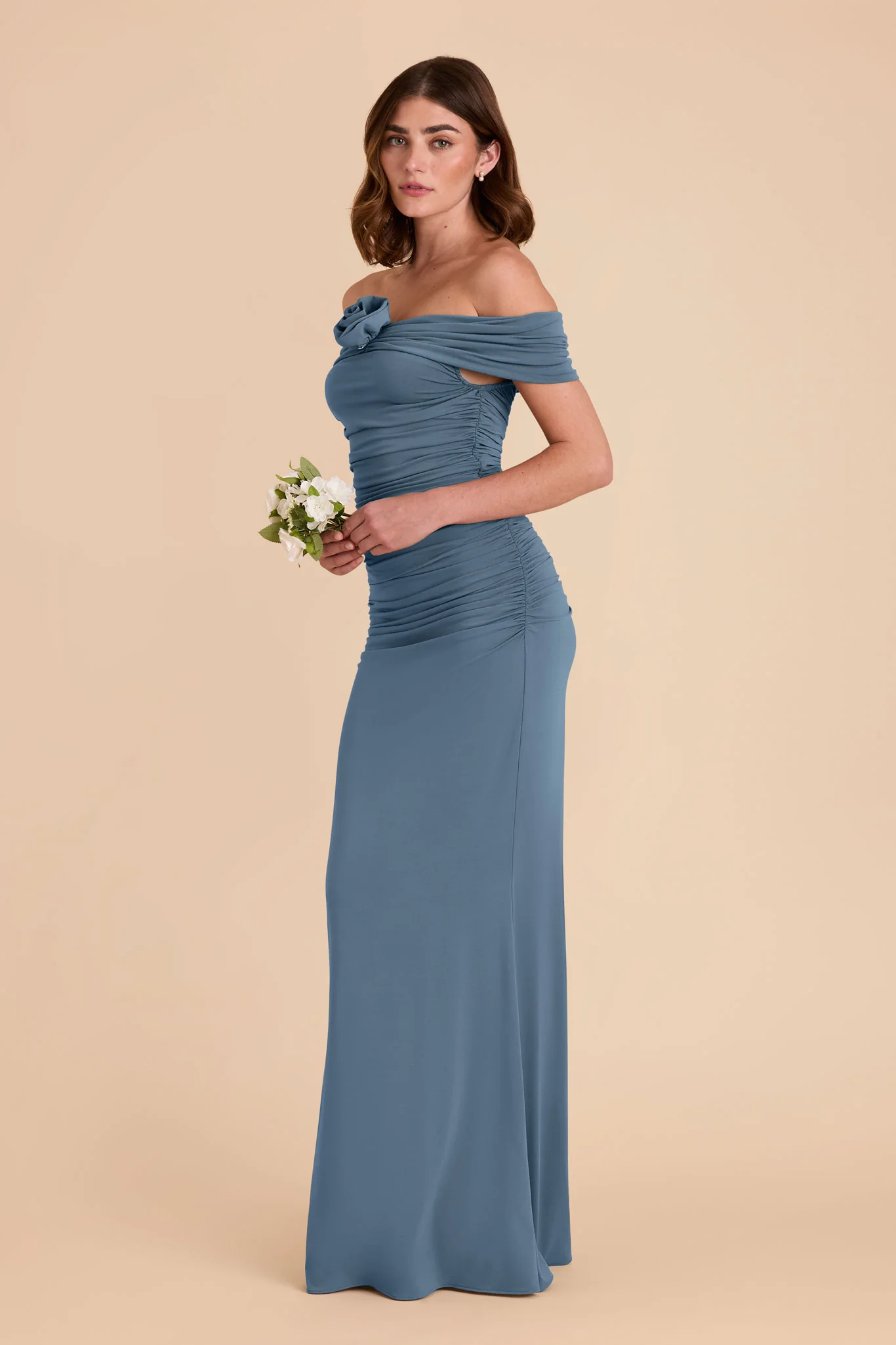 Denise Luxe Stretch Knit Dress - French Blue - Image 7