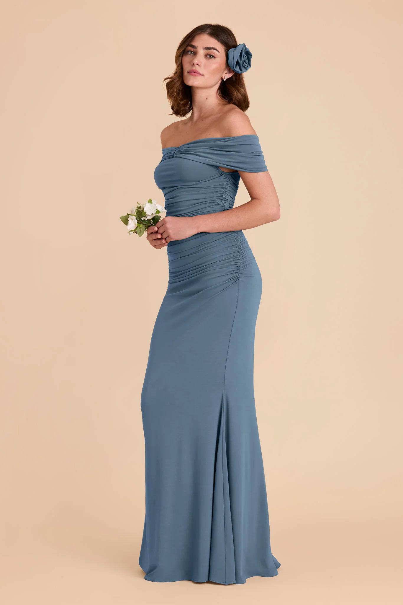 Denise Luxe Stretch Knit Dress - French Blue - Image 8