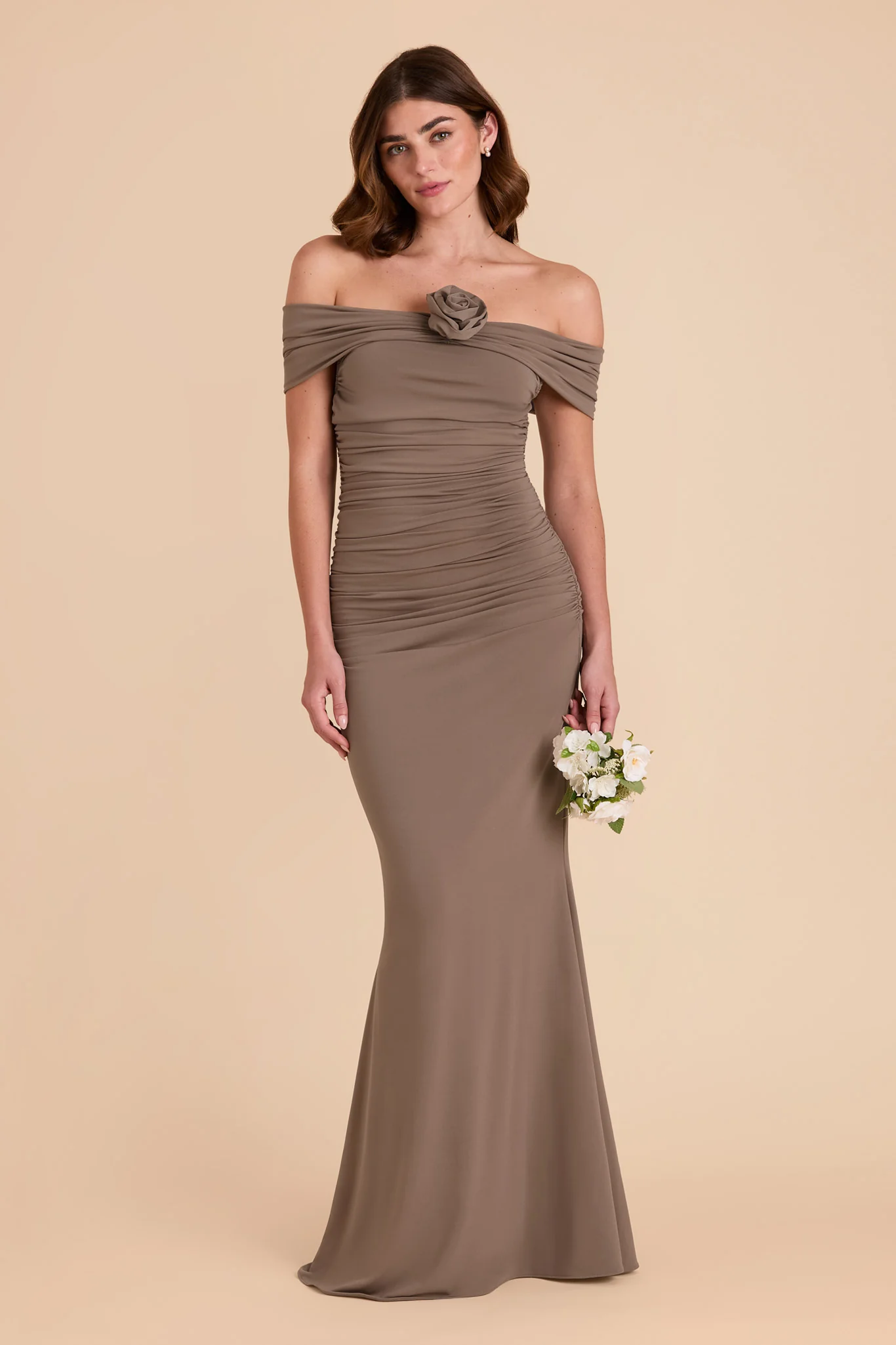 Denise Luxe Stretch Knit Dress - Mocha