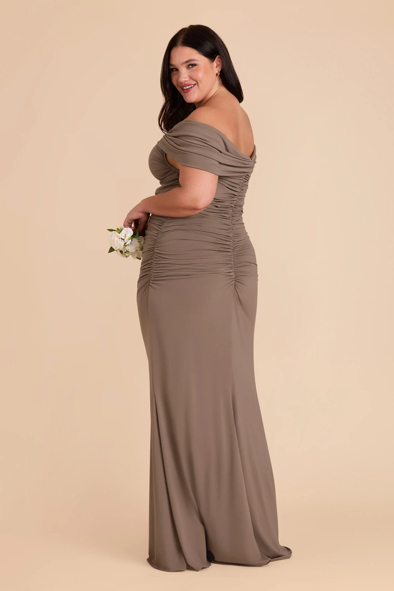 Denise Luxe Stretch Knit Dress - Mocha - Image 21