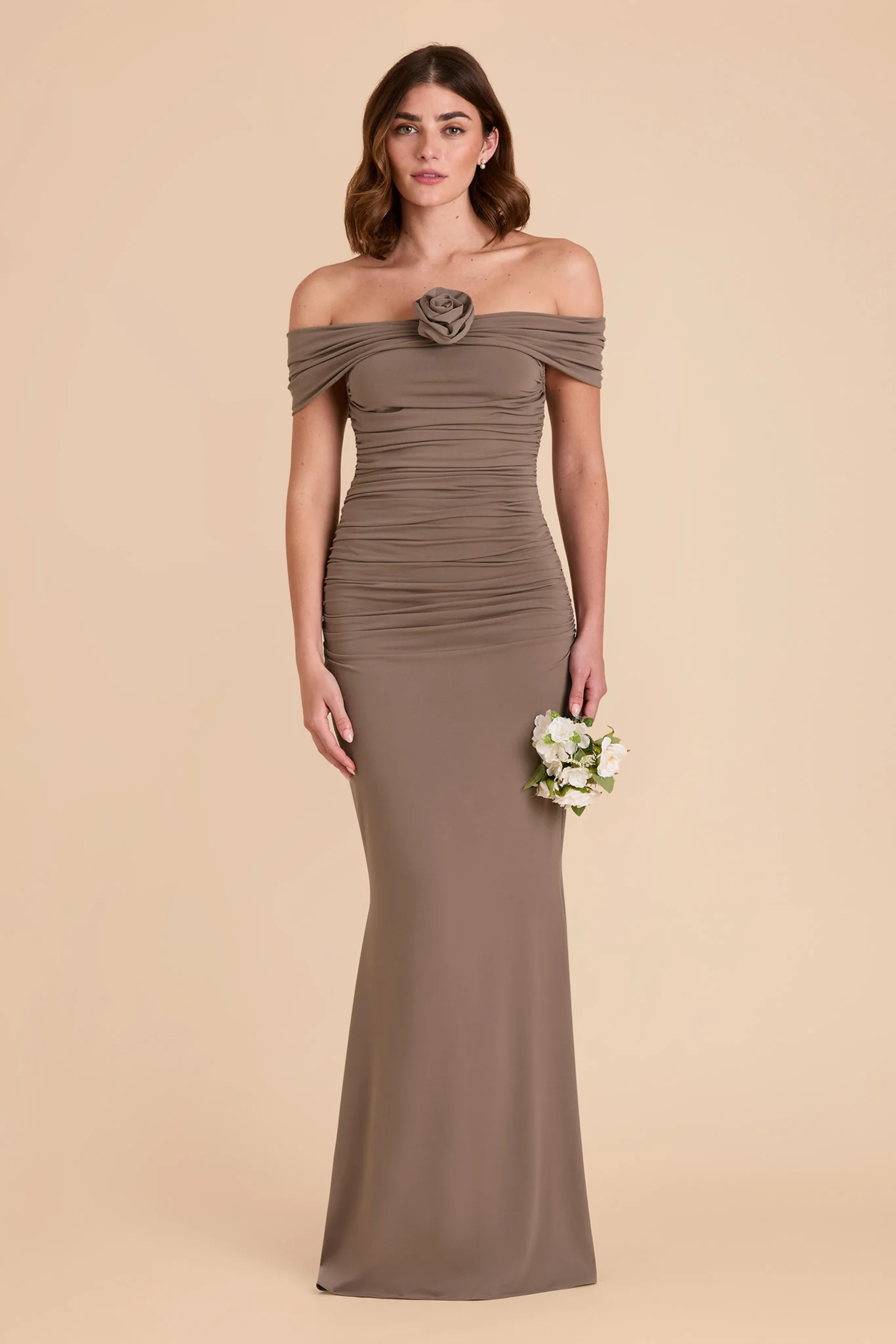 Denise Luxe Stretch Knit Dress - Mocha - Image 4