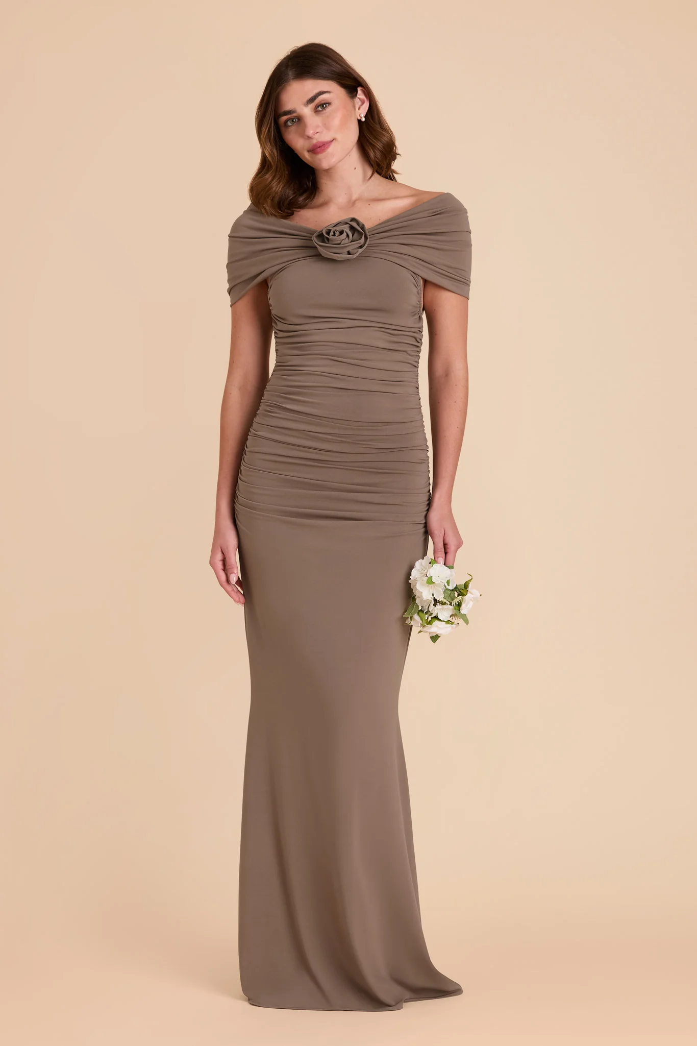 Denise Luxe Stretch Knit Dress - Mocha - Image 5