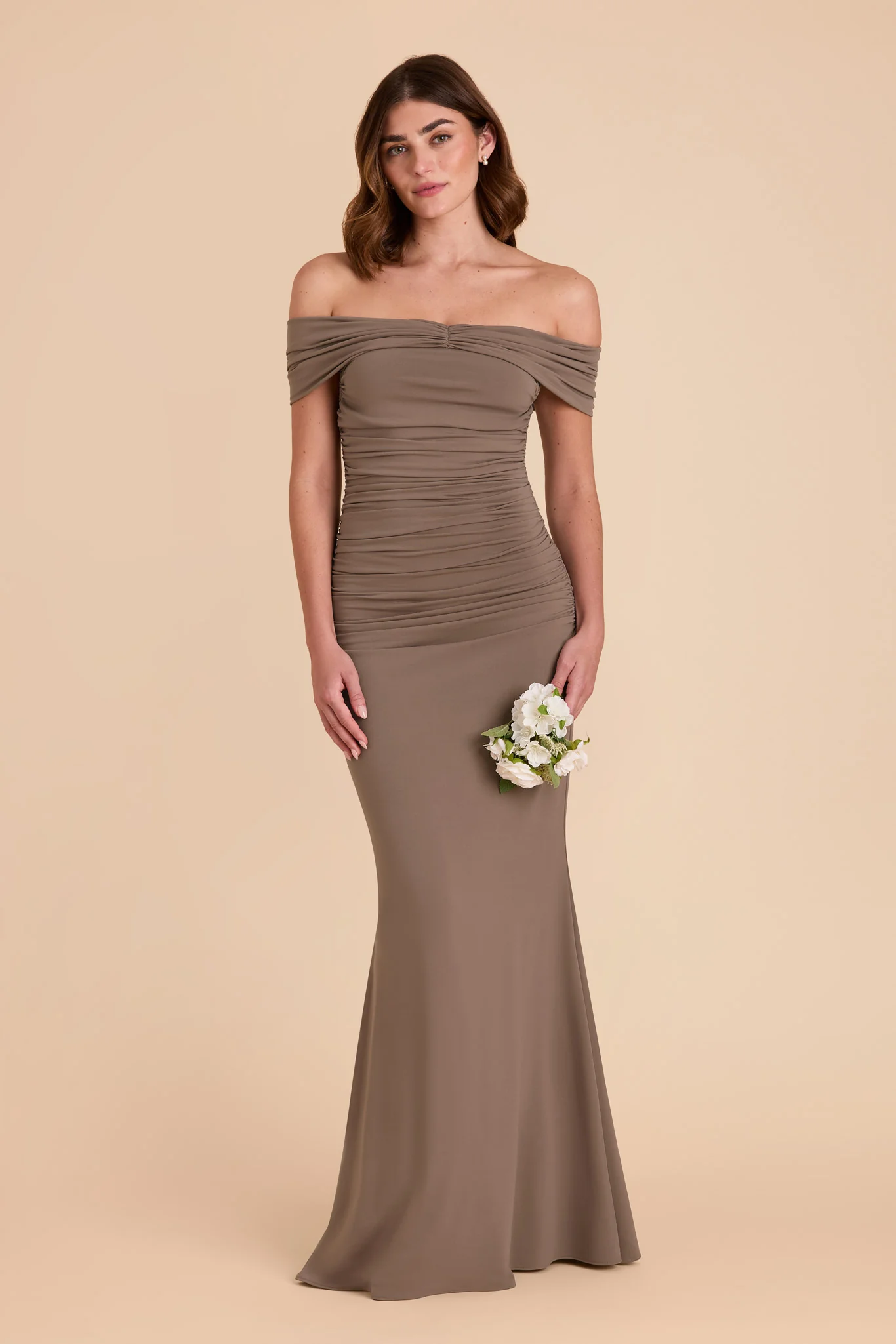 Denise Luxe Stretch Knit Dress - Mocha - Image 7