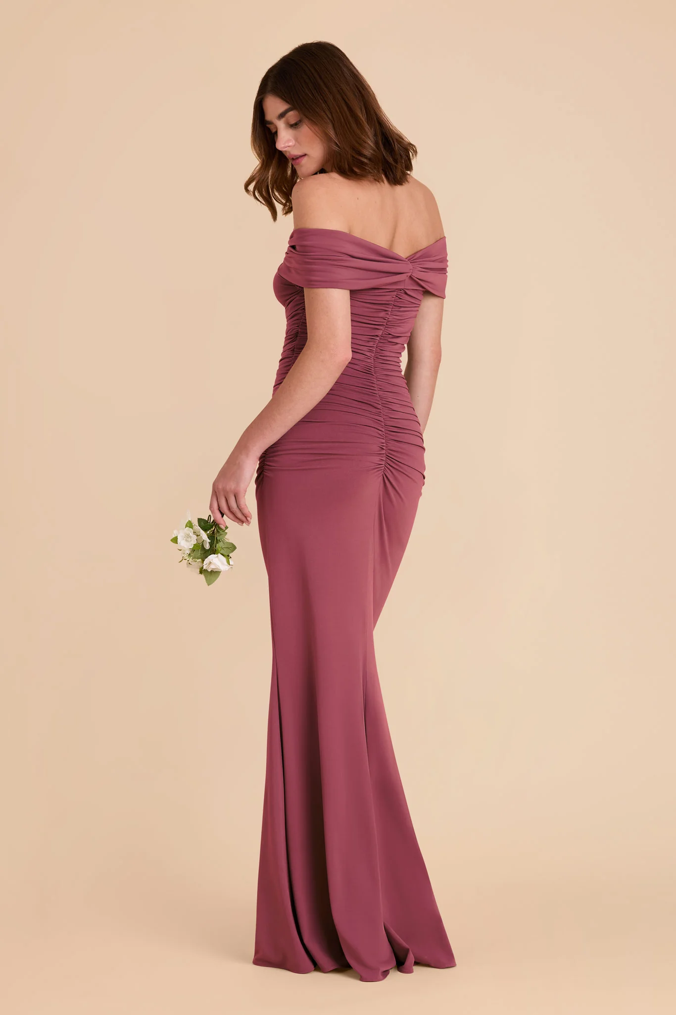 Denise Luxe Stretch Knit Dress - Rosewood - Image 11
