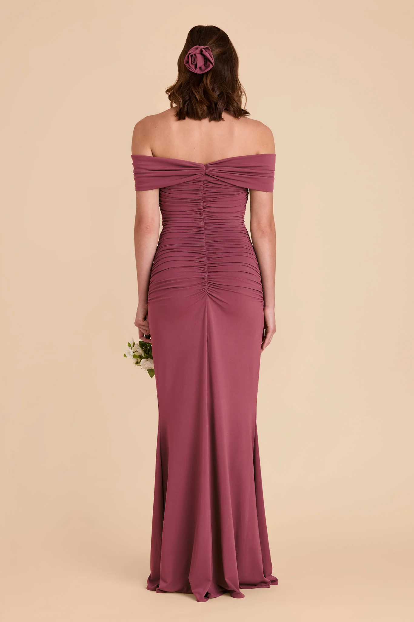 Denise Luxe Stretch Knit Dress - Rosewood - Image 13