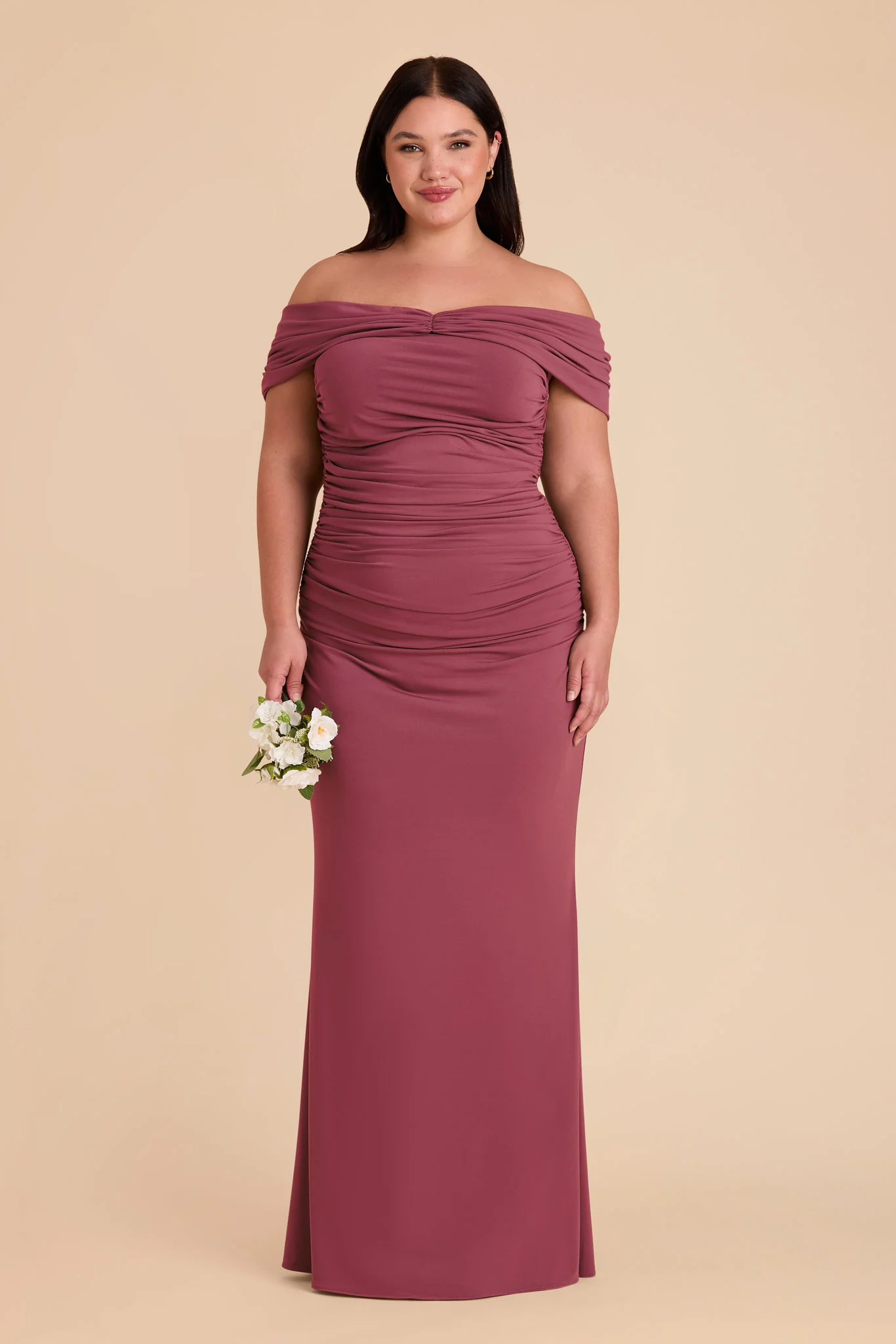Denise Luxe Stretch Knit Dress - Rosewood - Image 16