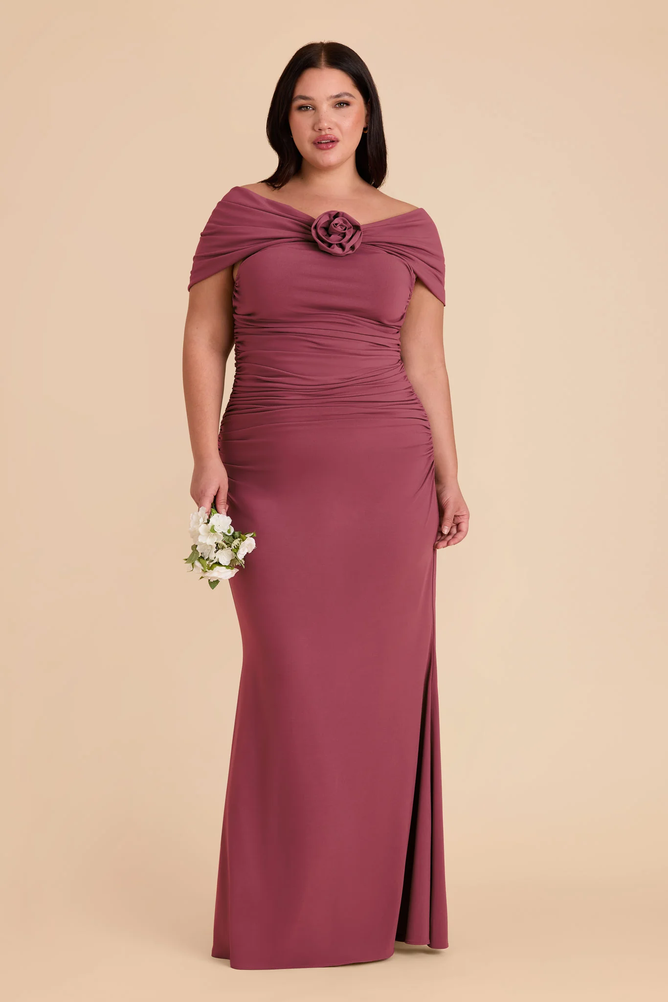 Denise Luxe Stretch Knit Dress - Rosewood - Image 17