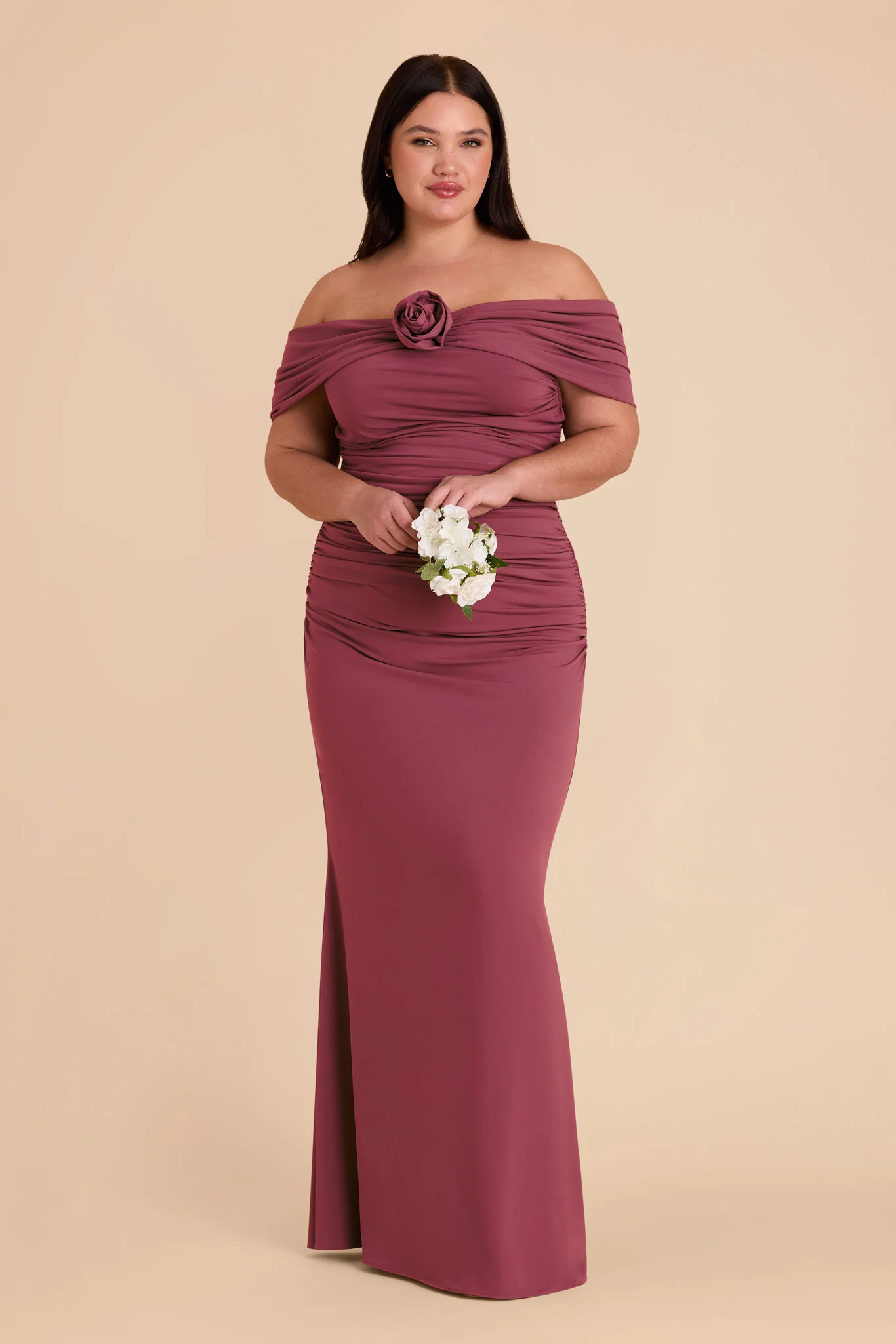 Denise Luxe Stretch Knit Dress - Rosewood - Image 18