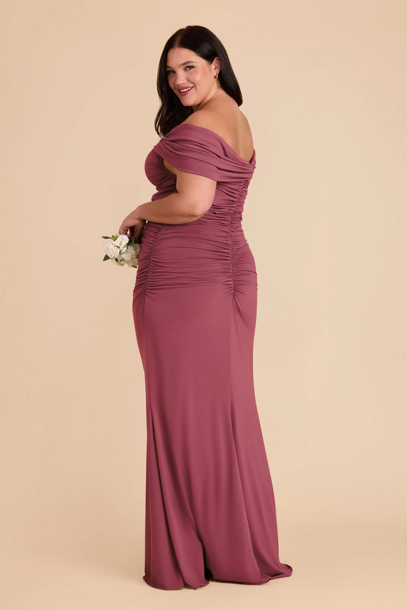 Denise Luxe Stretch Knit Dress - Rosewood - Image 21