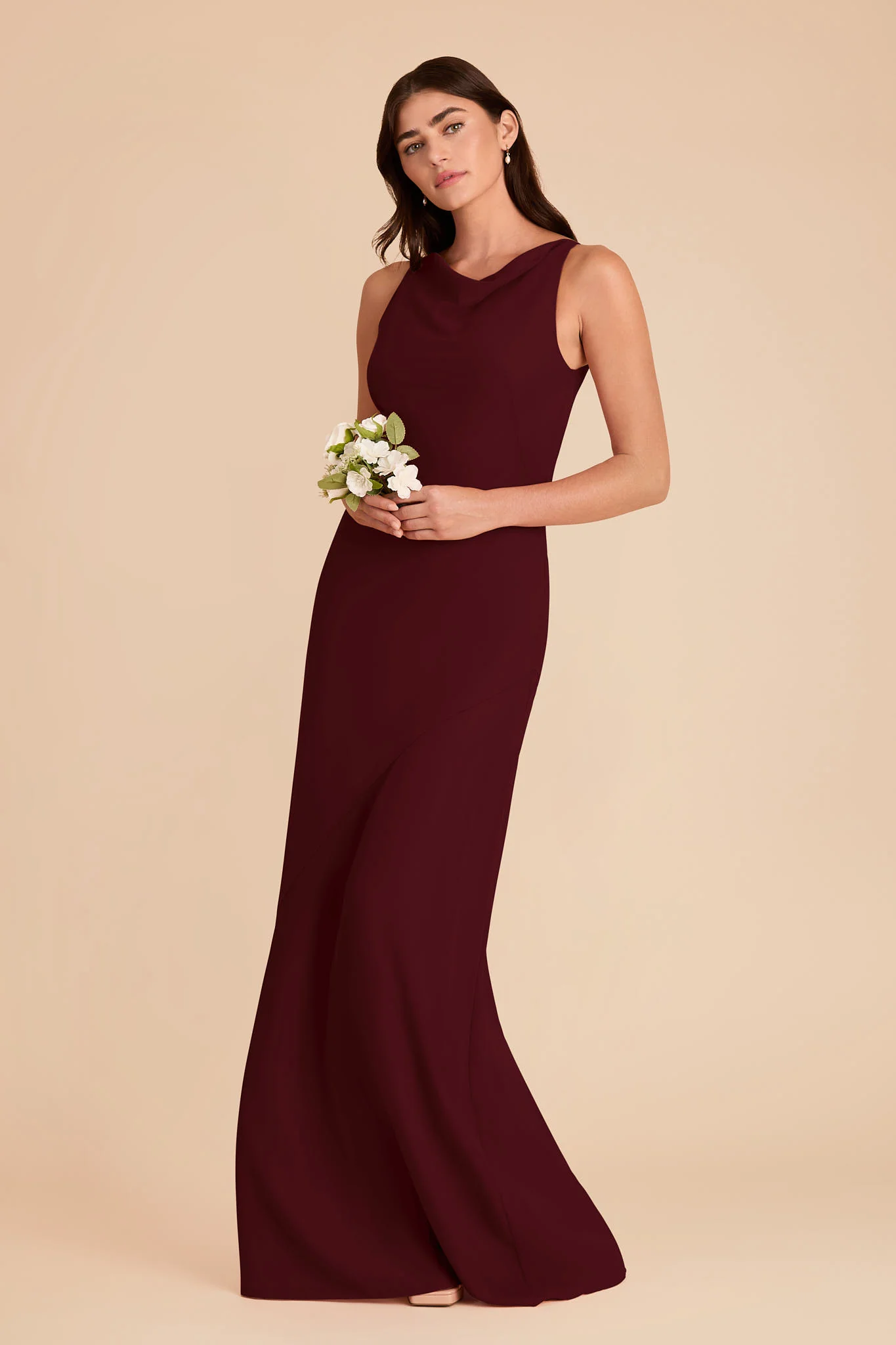 Destiny Chiffon Dress - Cabernet