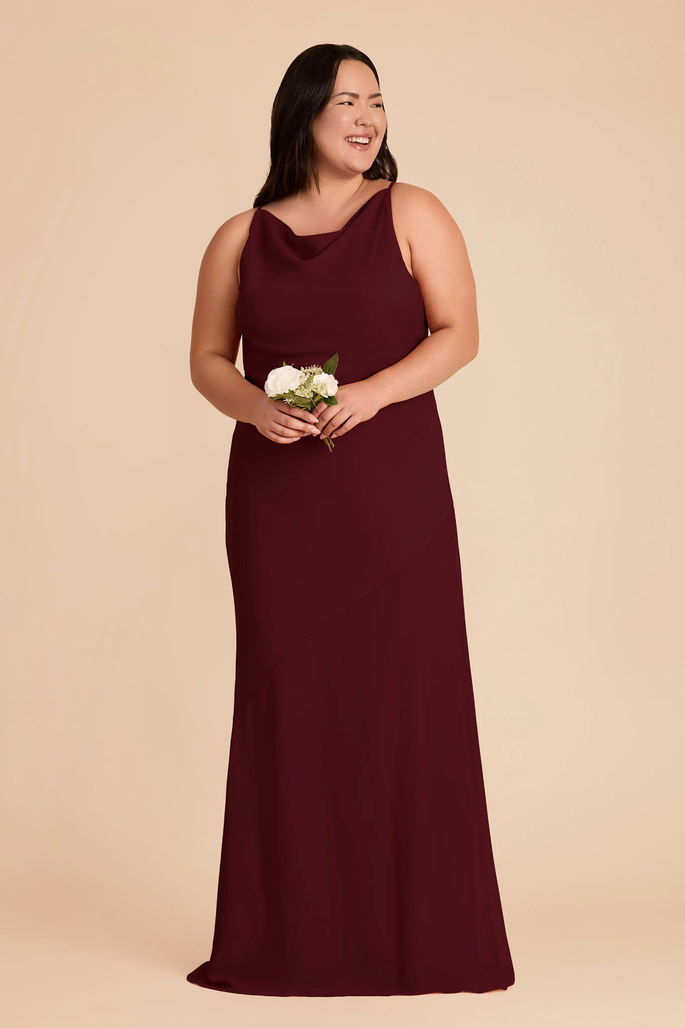 Destiny Chiffon Dress - Cabernet - Image 2