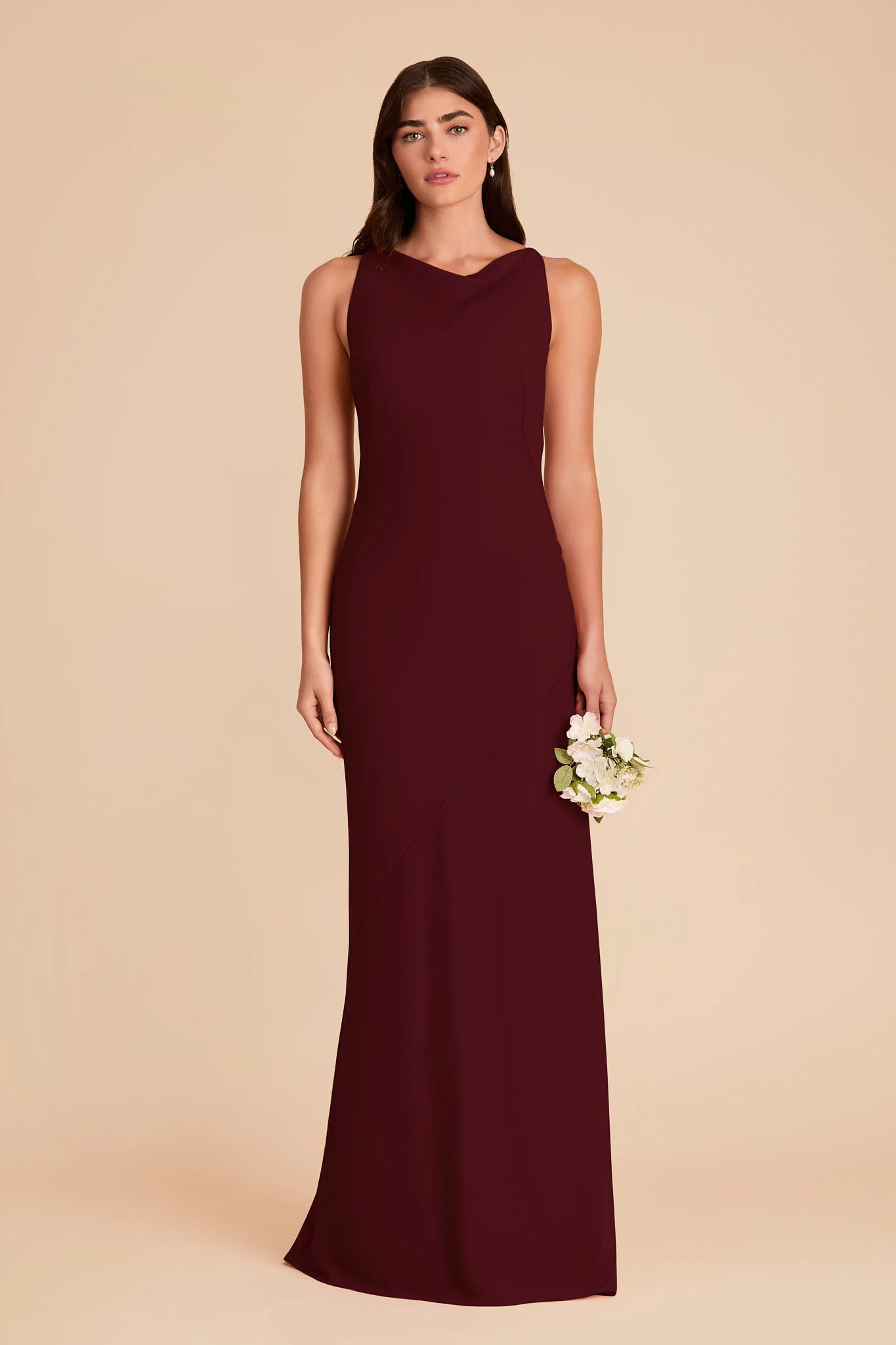 Destiny Chiffon Dress - Cabernet - Image 3