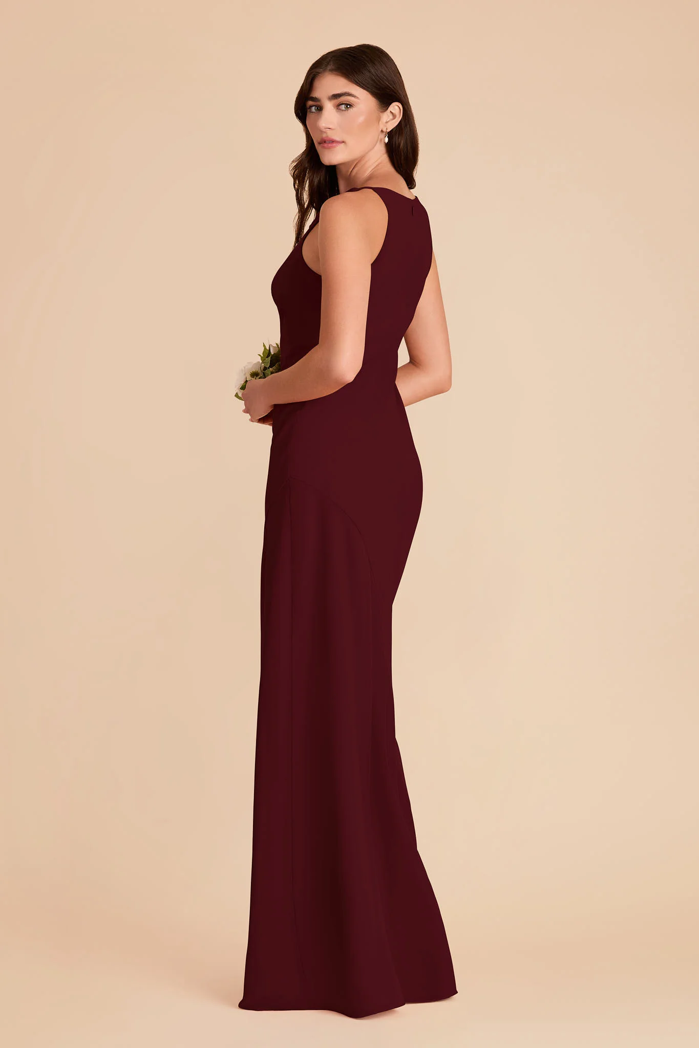 Destiny Chiffon Dress - Cabernet - Image 4