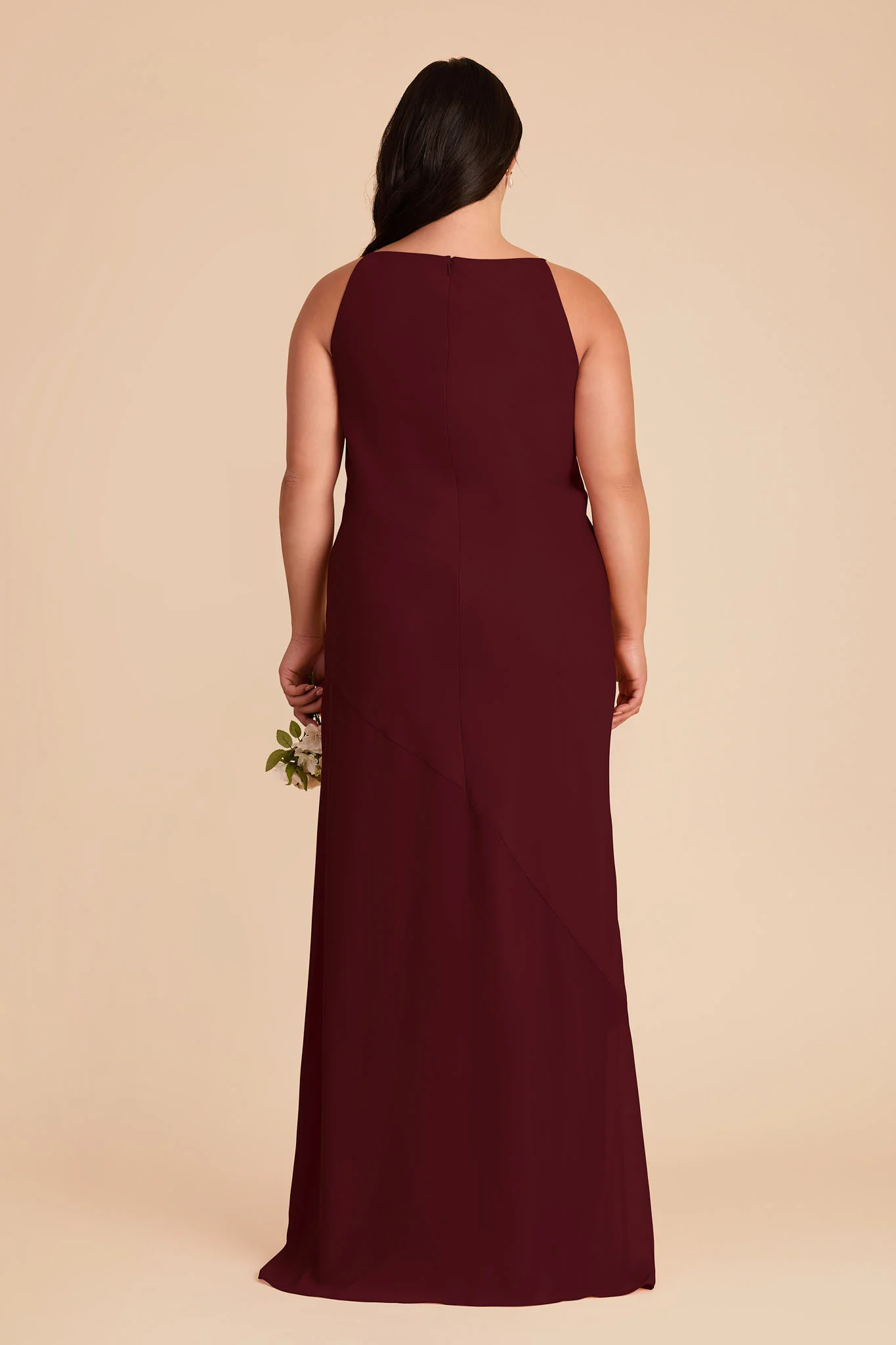 Destiny Chiffon Dress - Cabernet - Image 8