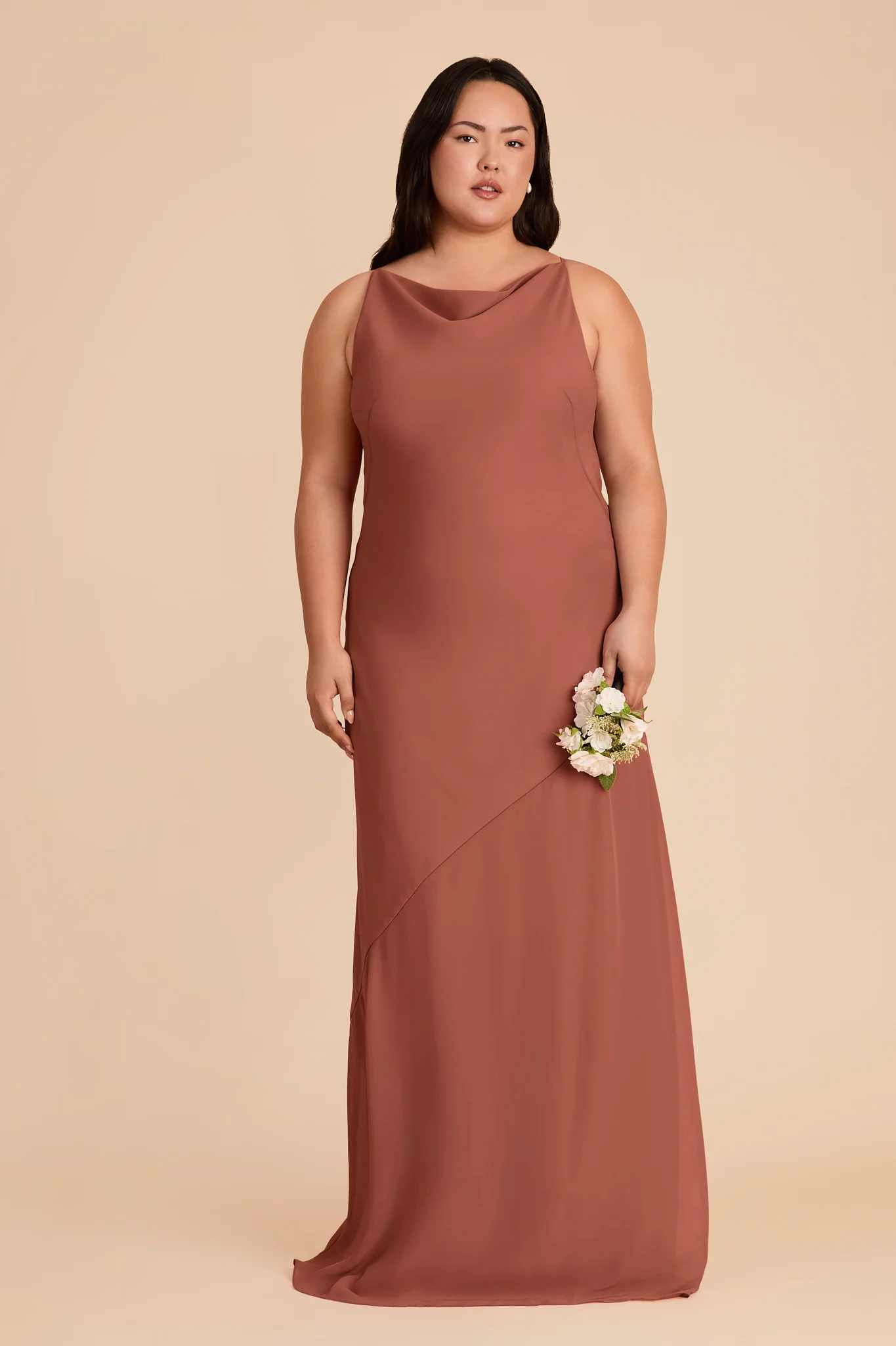 Destiny Chiffon Dress - Desert Rose - Image 2