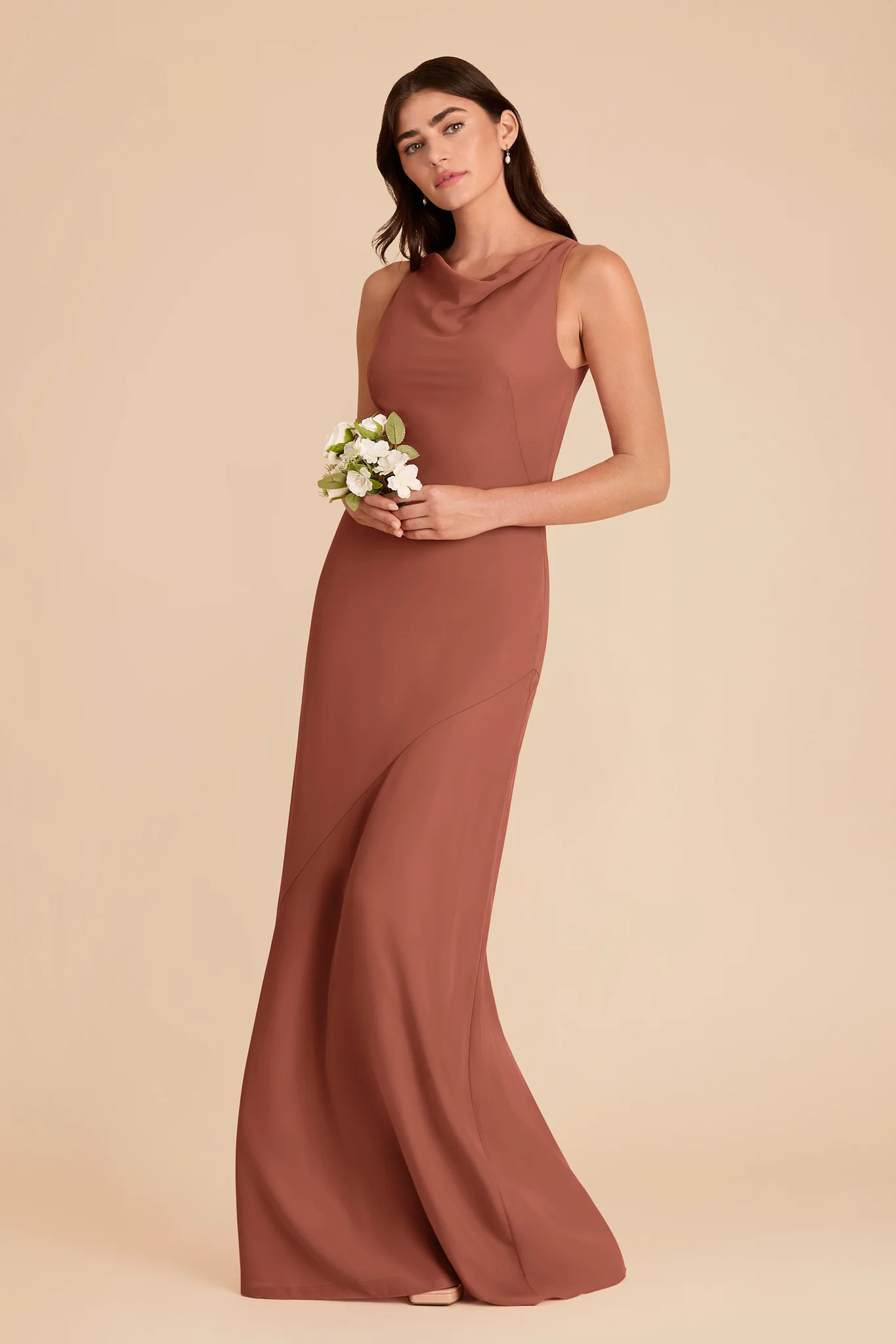 Destiny Chiffon Dress - Desert Rose - Image 3
