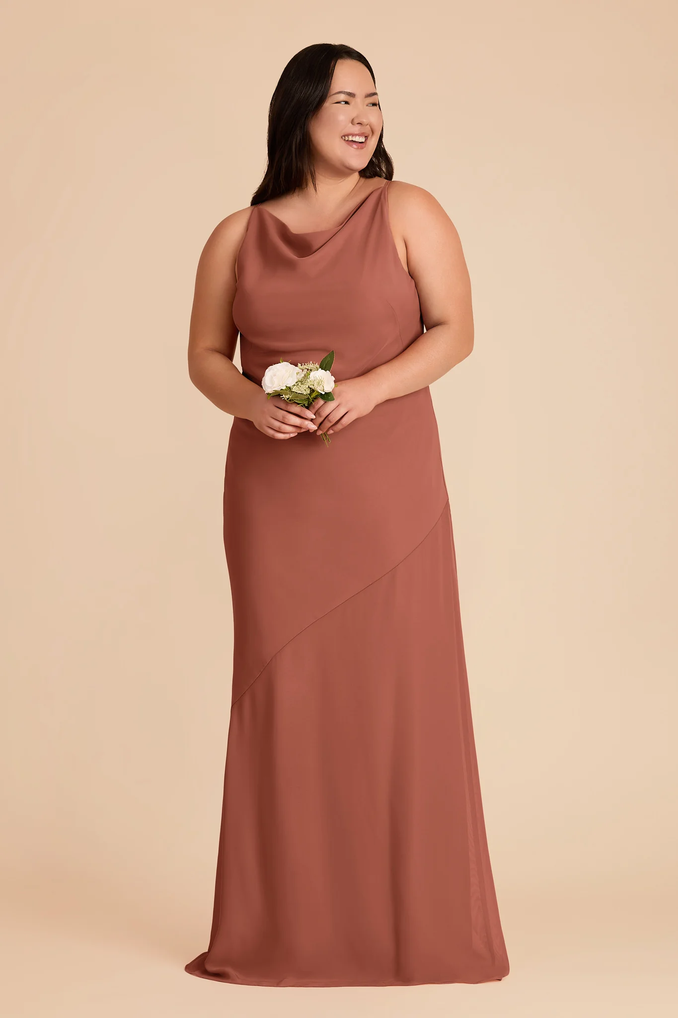 Destiny Chiffon Dress - Desert Rose - Image 6