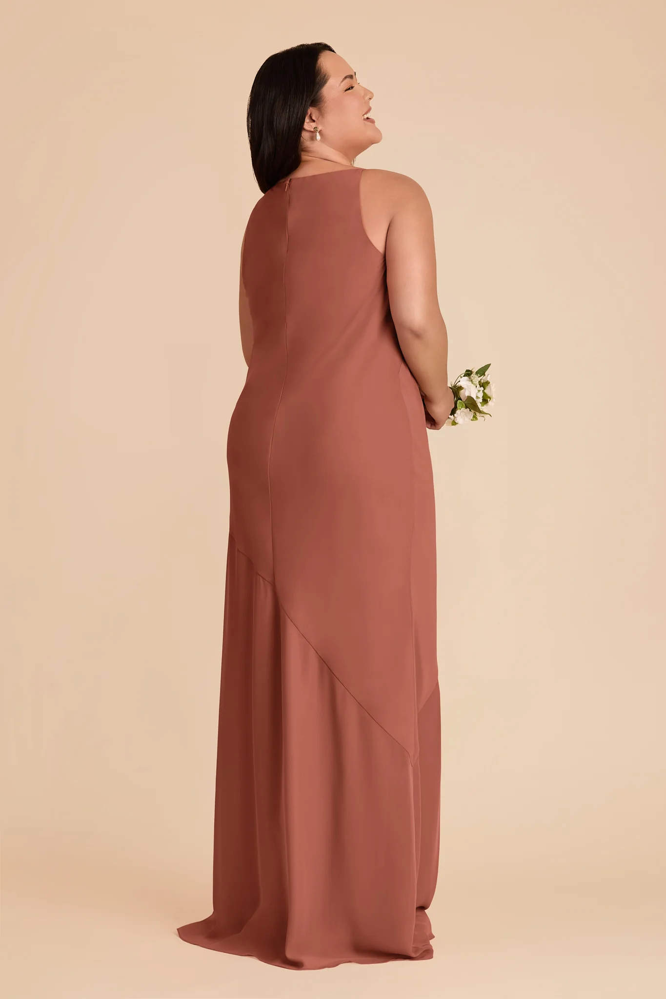 Destiny Chiffon Dress - Desert Rose - Image 7