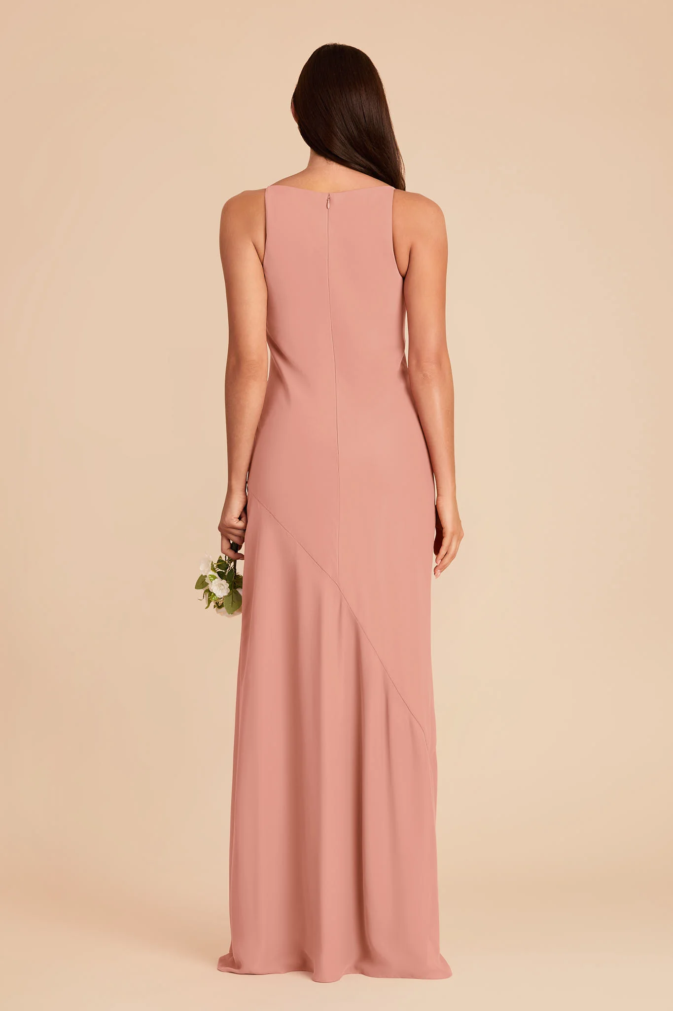 Destiny Chiffon Dress - Dusty Rose - Image 5