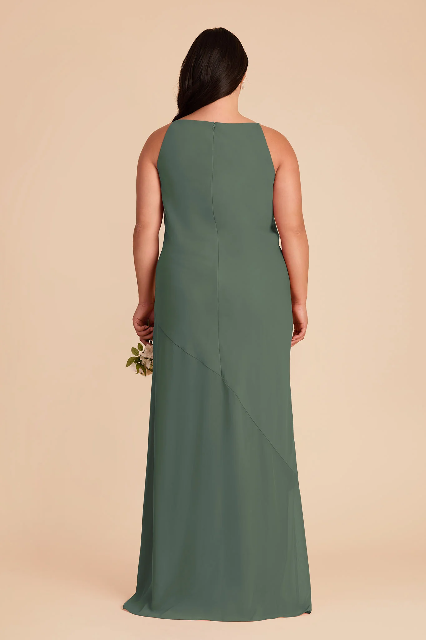 Destiny Chiffon Dress - Eucalyptus - Image 8