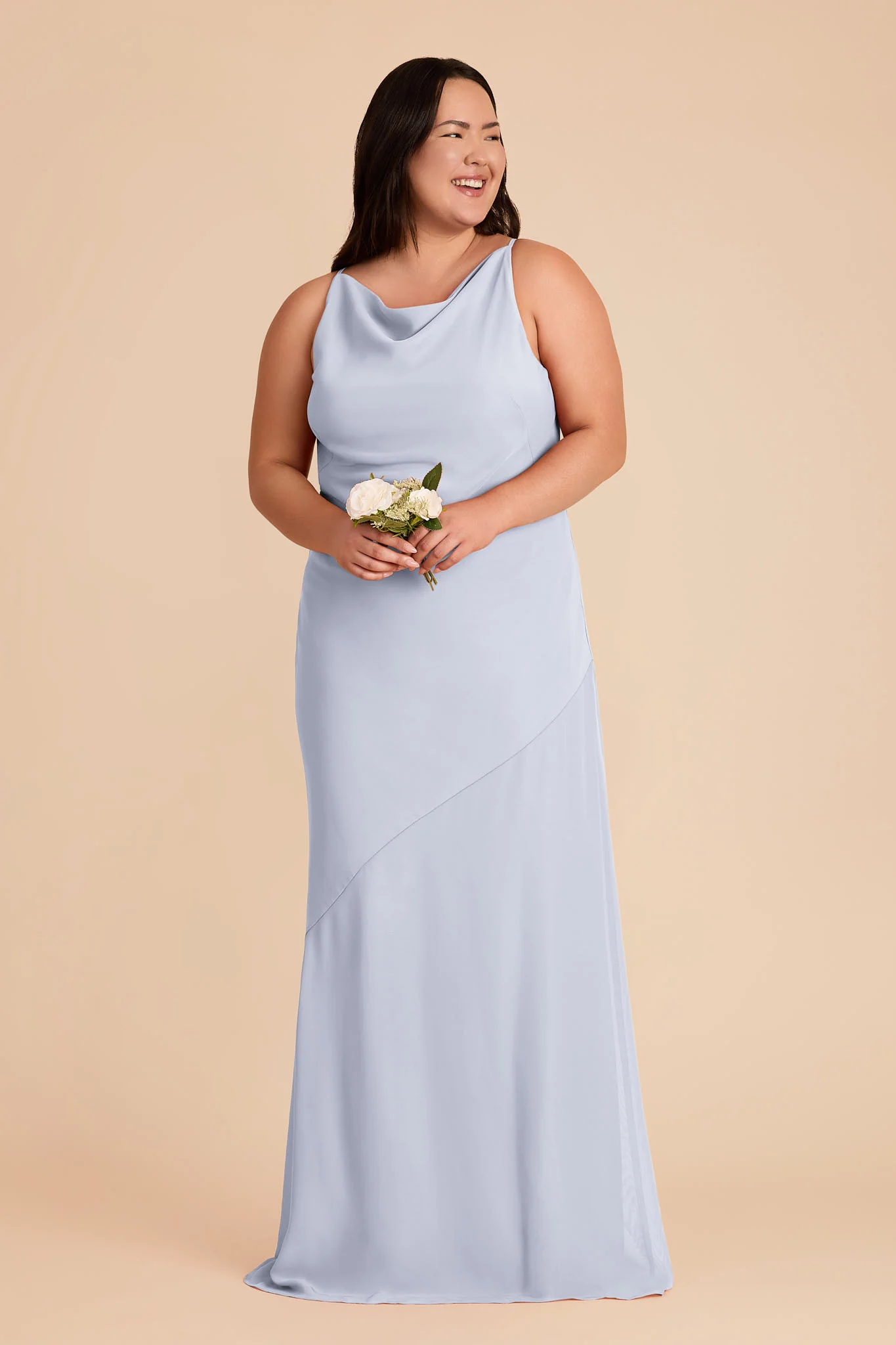 Destiny Chiffon Dress - Ice Blue - Image 2