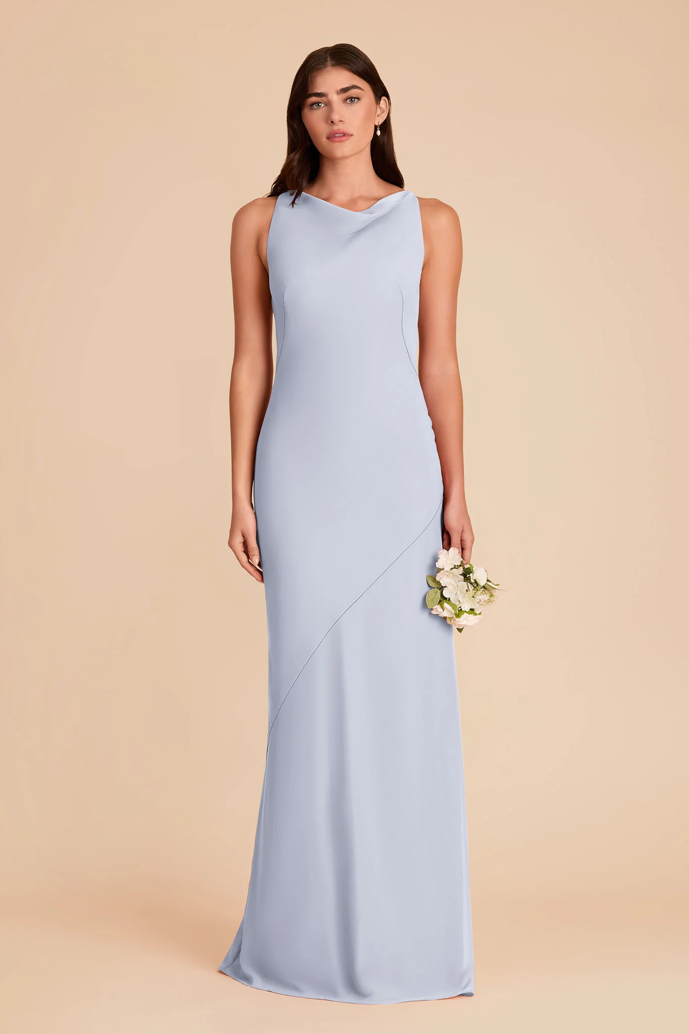 Destiny Chiffon Dress - Ice Blue - Image 3