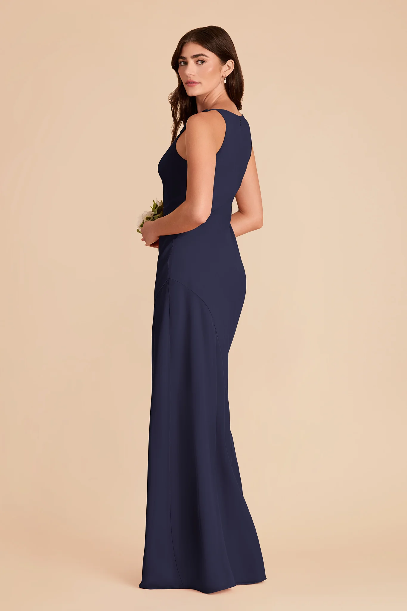 Destiny Chiffon Dress - Navy - Image 4