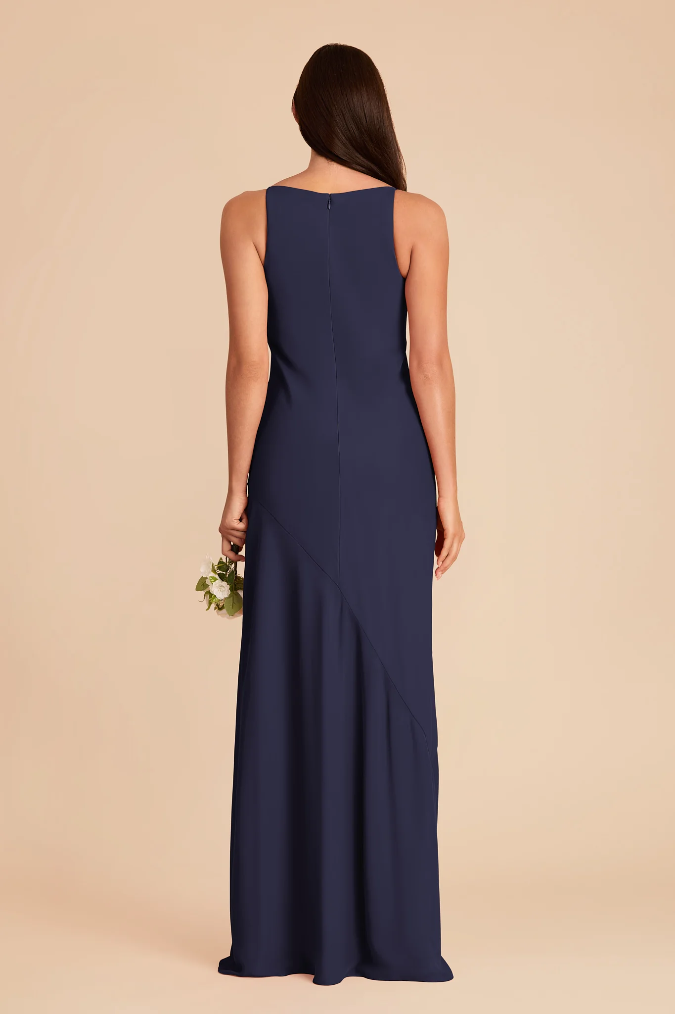 Destiny Chiffon Dress - Navy - Image 5