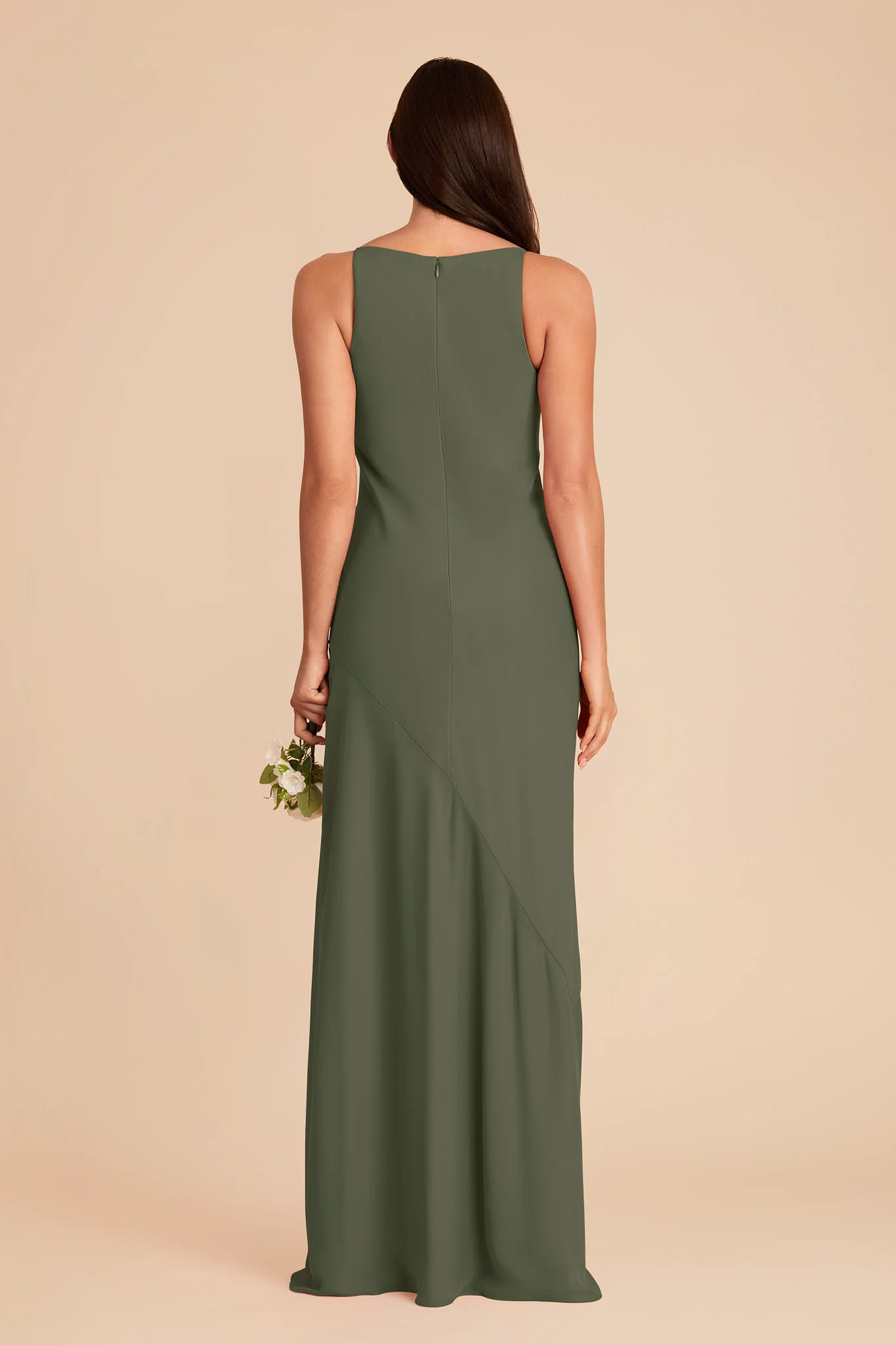 Destiny Chiffon Dress - Olive - Image 5
