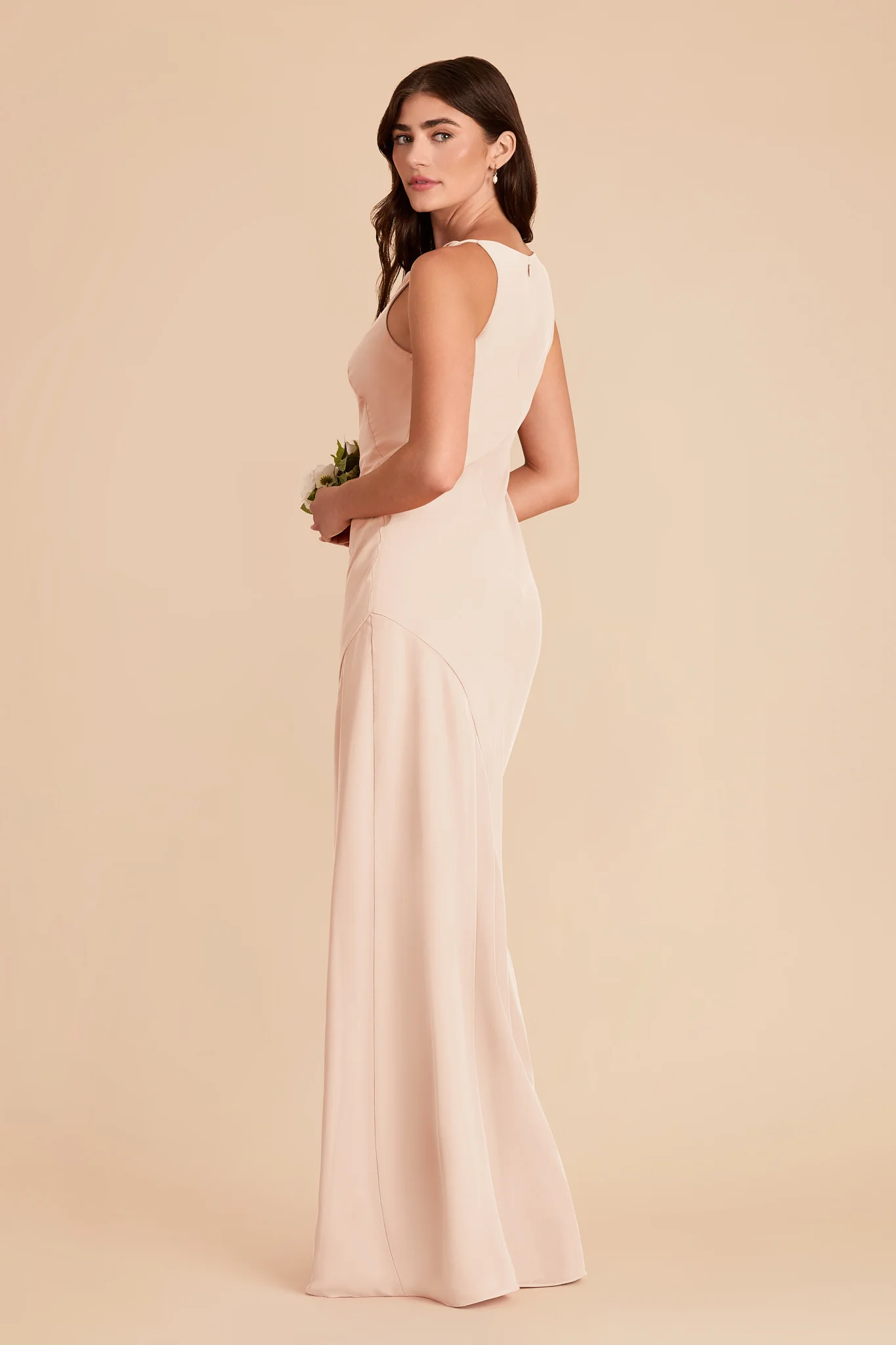 Destiny Chiffon Dress - Pale Blush - Image 4
