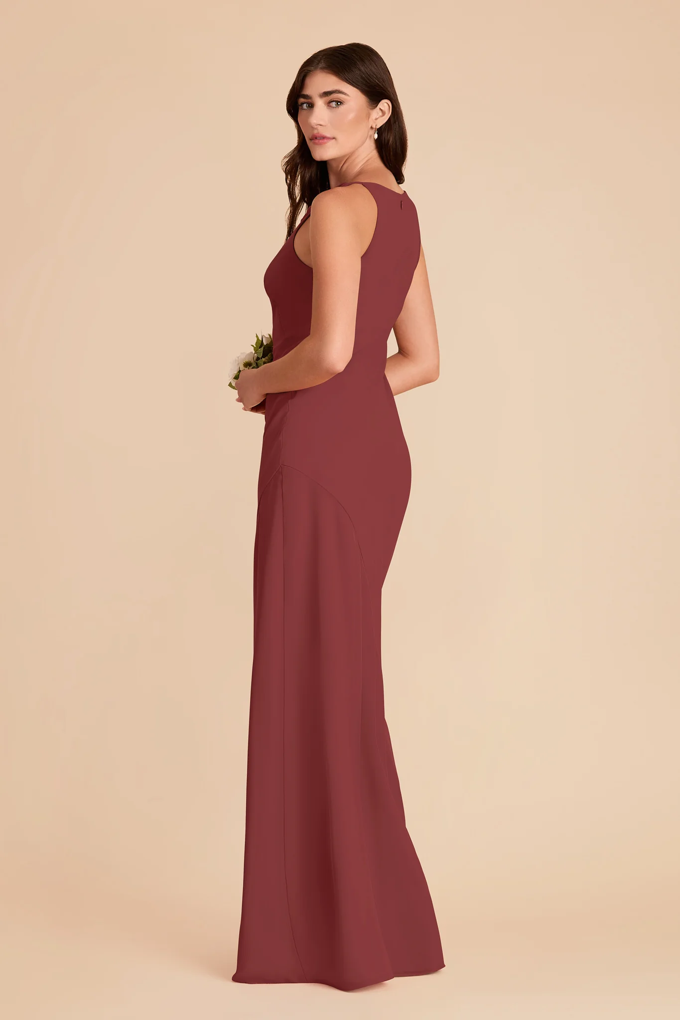 Destiny Chiffon Dress - Rosewood - Image 4