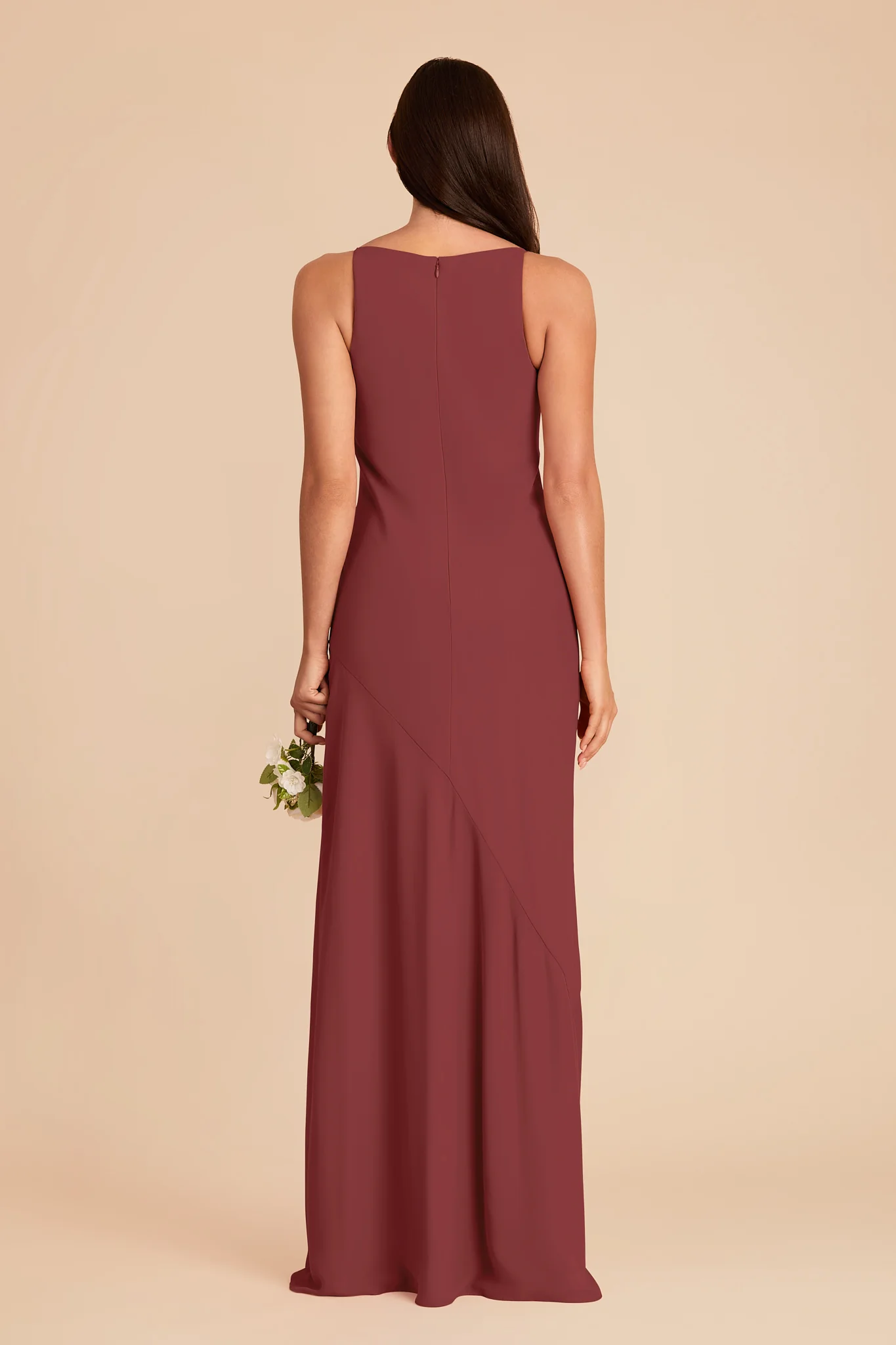 Destiny Chiffon Dress - Rosewood - Image 5