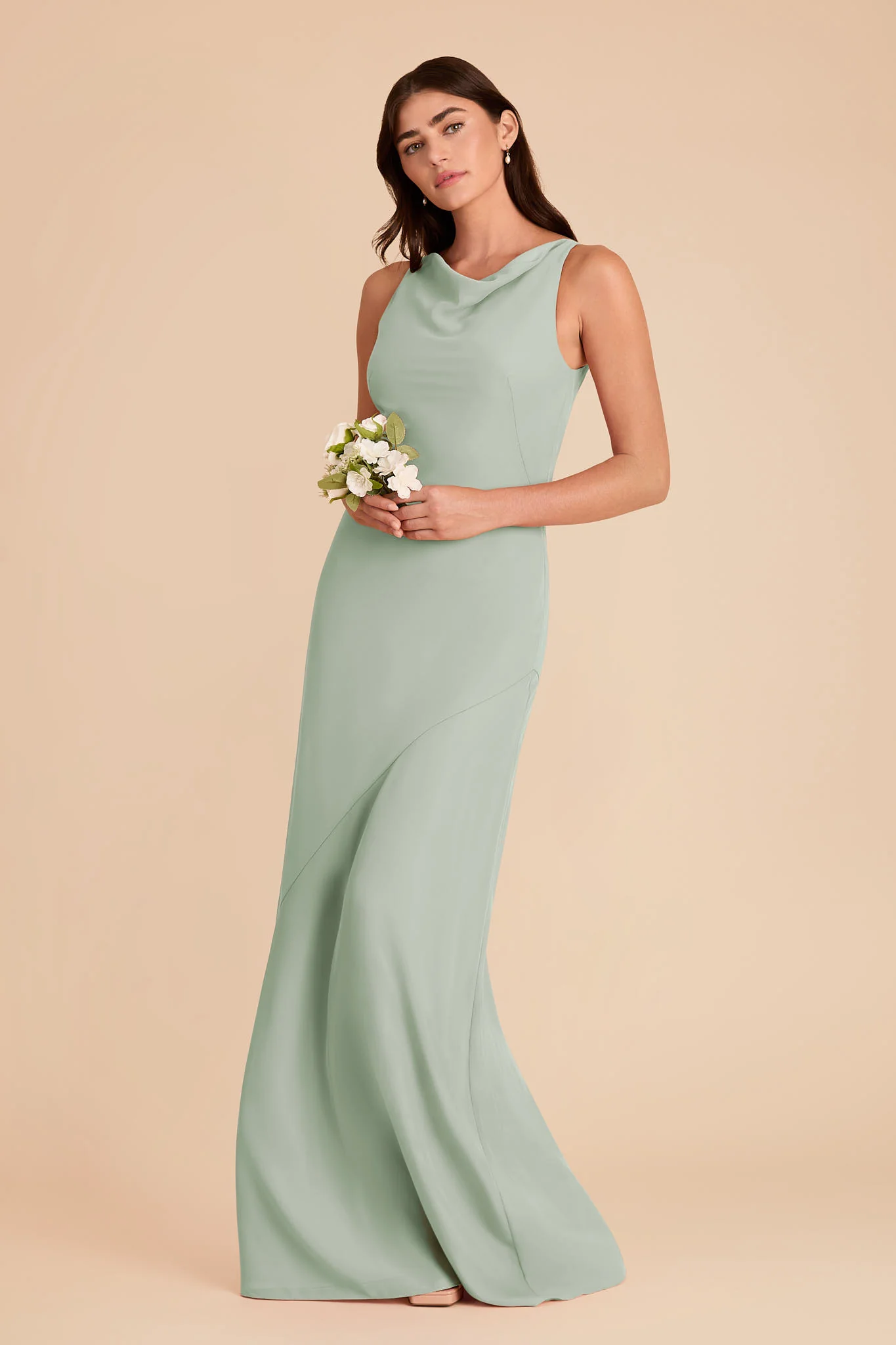 Destiny Chiffon Dress - Sage - Image 3