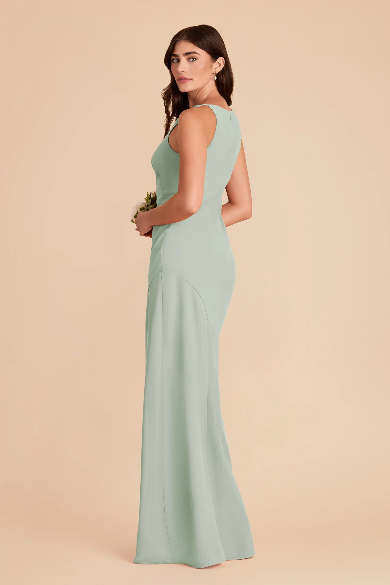 Destiny Chiffon Dress - Sage - Image 4
