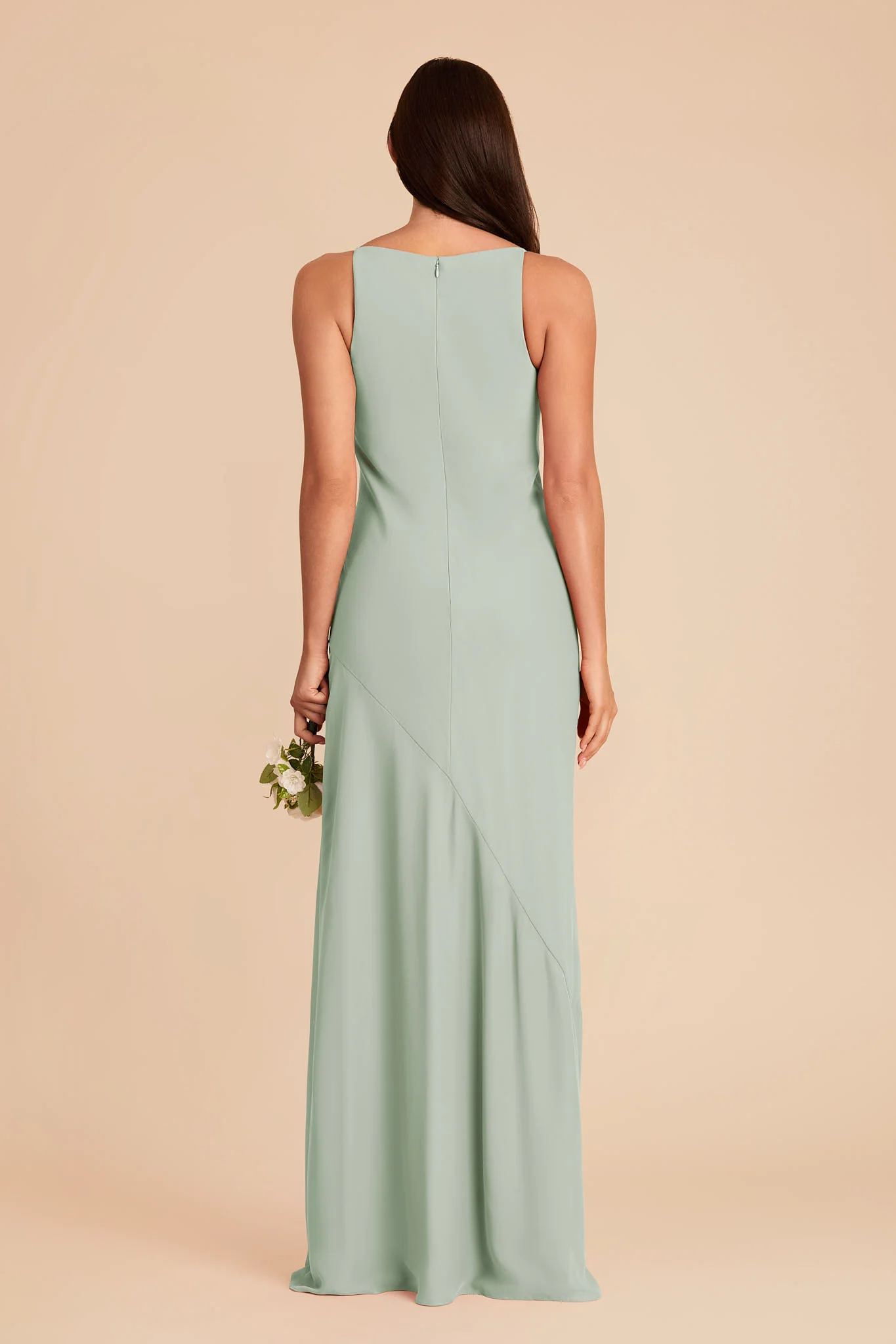 Destiny Chiffon Dress - Sage - Image 5