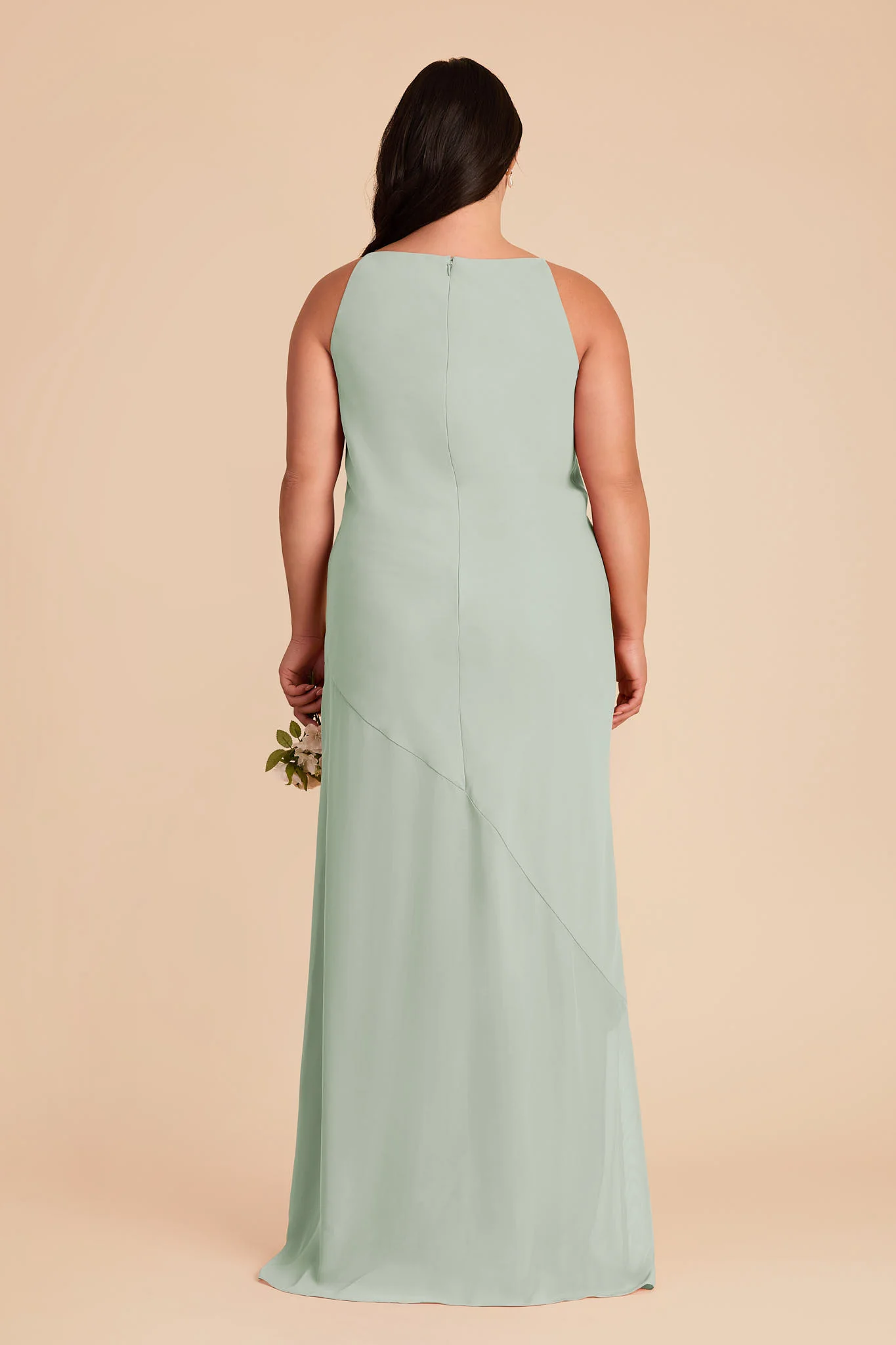 Destiny Chiffon Dress - Sage - Image 9