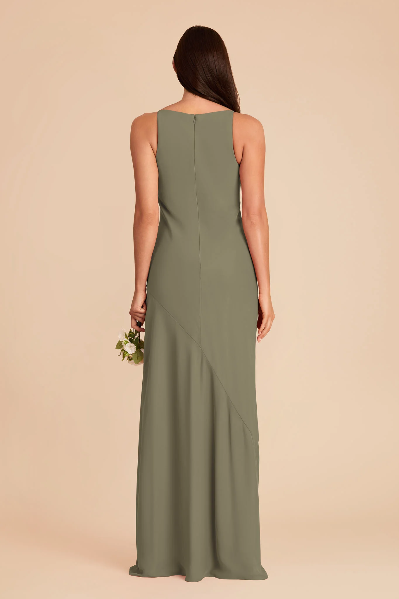 Destiny Chiffon Dress - Thyme - Image 5
