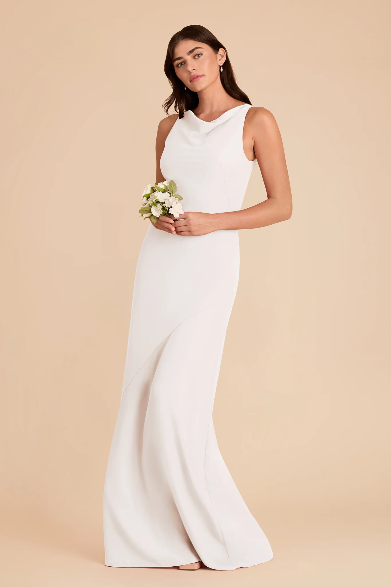 Destiny Chiffon Dress - White - Image 3