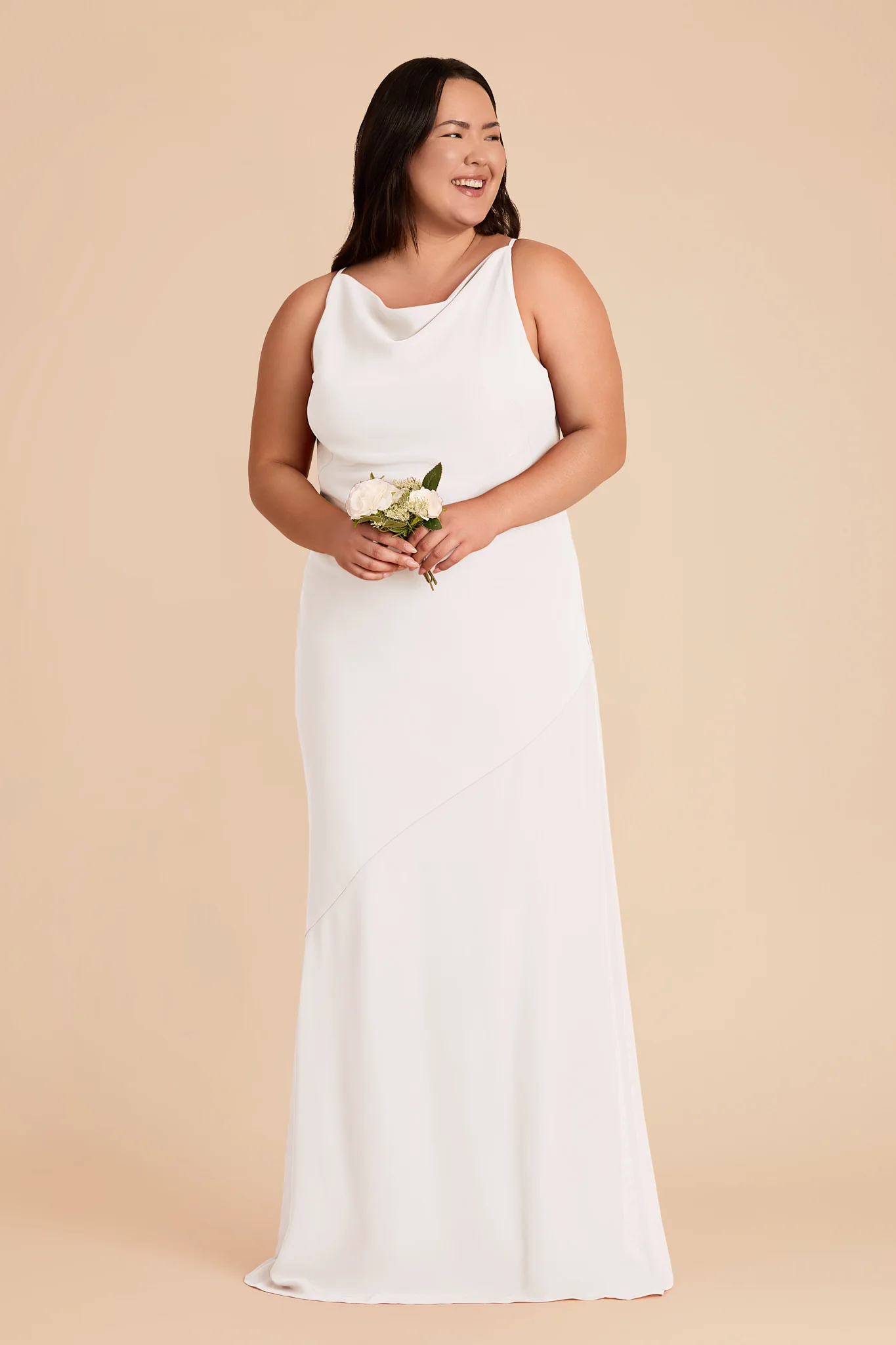 Destiny Chiffon Dress - White - Image 6