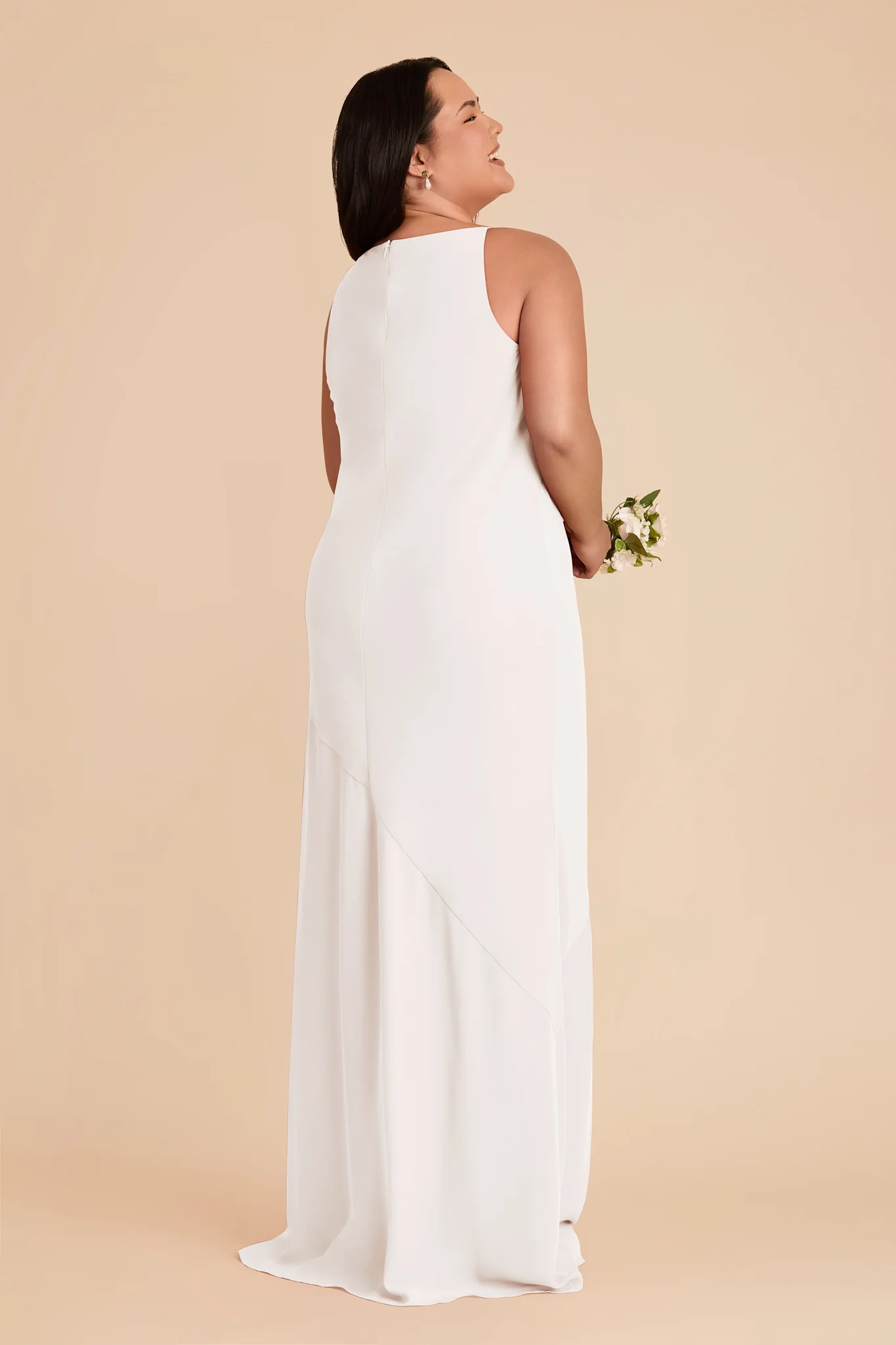 Destiny Chiffon Dress - White - Image 7
