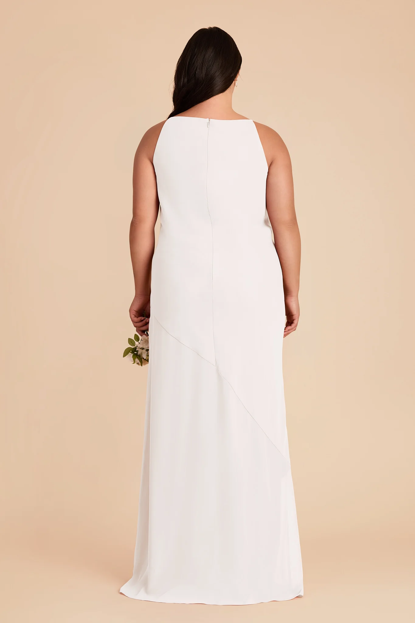 Destiny Chiffon Dress - White - Image 8