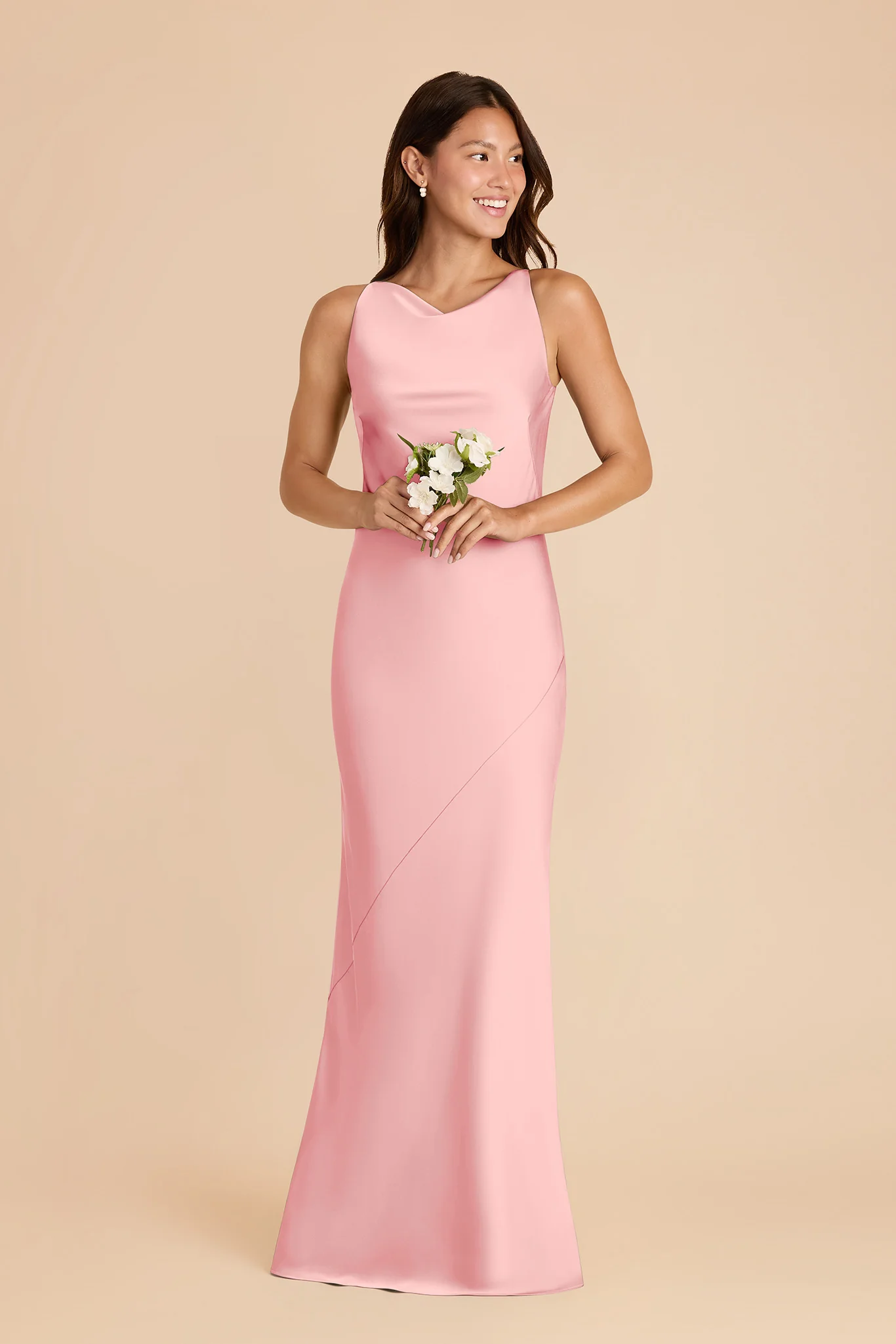 Destiny Matte Satin Dress - Bubblegum Pink - Image 2