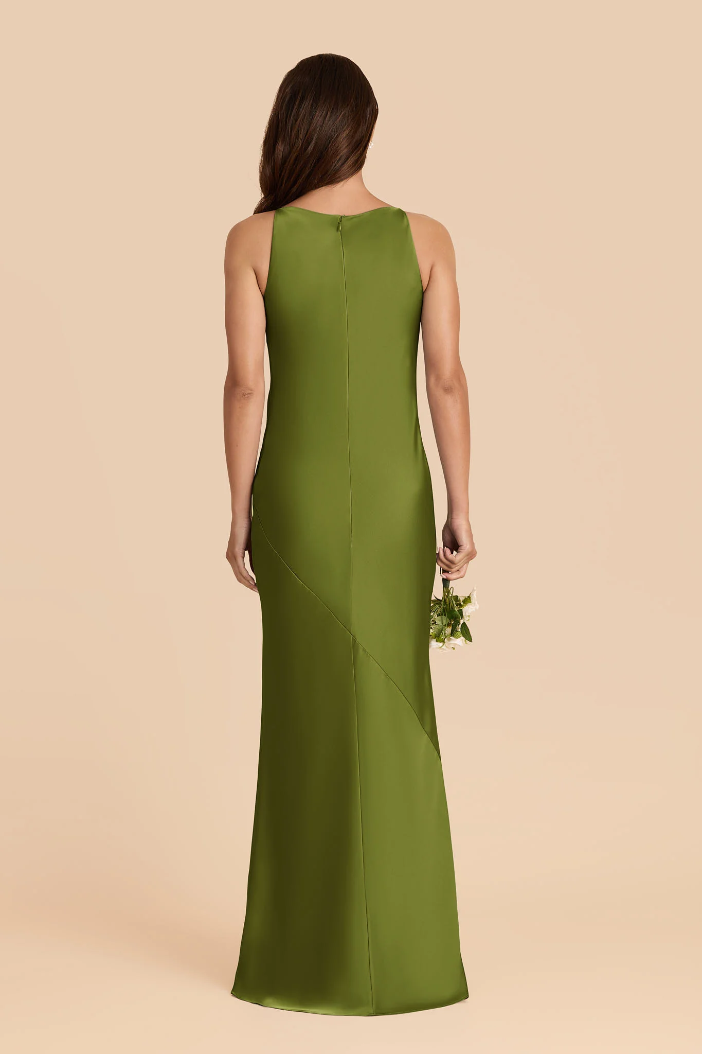 Destiny Matte Satin Dress - Cactus - Image 4