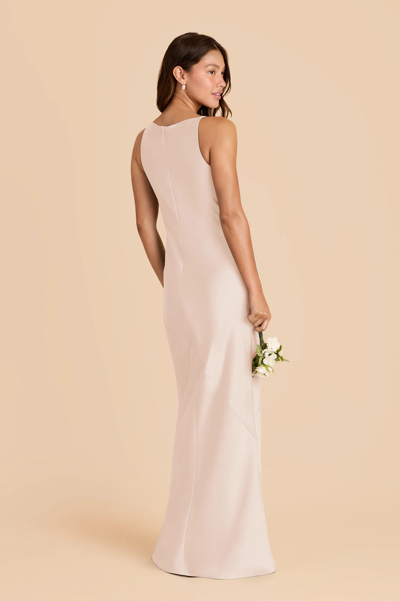 Destiny Matte Satin Dress - Champagne - Image 3